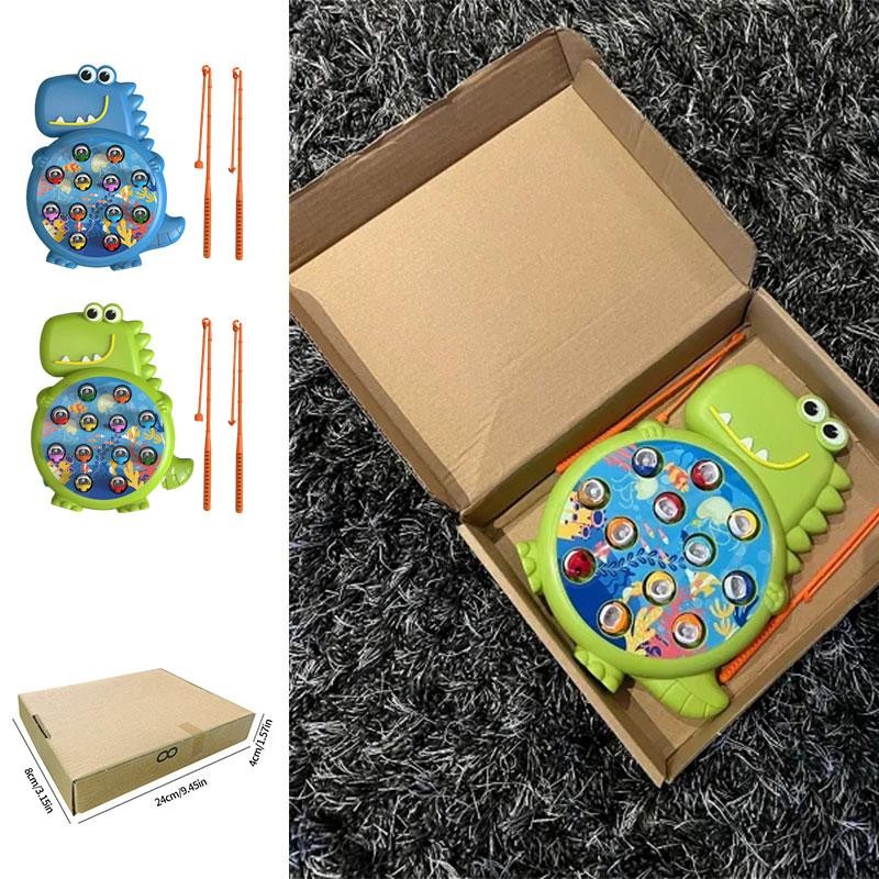 Dinosaur Magnetic Fishing Toy Set – Montessori Educational Kids Game with Rod