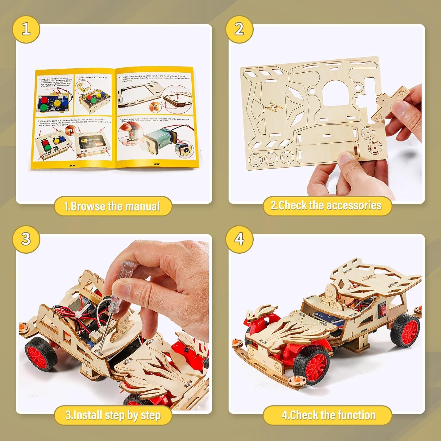 STEM Kits for Kids Age 8-10, STEM Toys for Boys 8-13, Remote Control Model Car