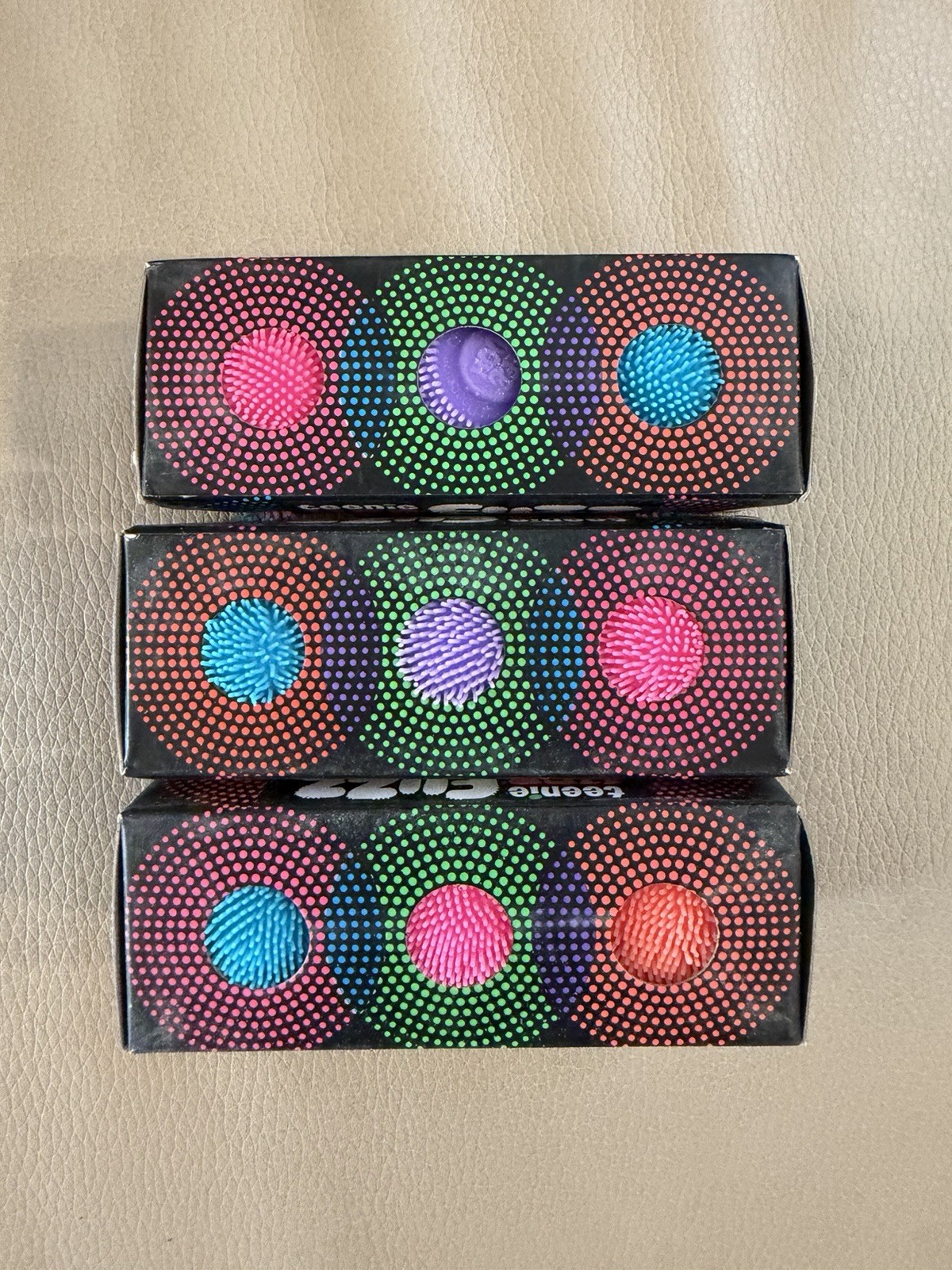 NeeDoh Teenie Fuzz Ball 3-Pack AUTHENTIC Mini Nee Doh Fuzzballs🎊🏡New Schylling