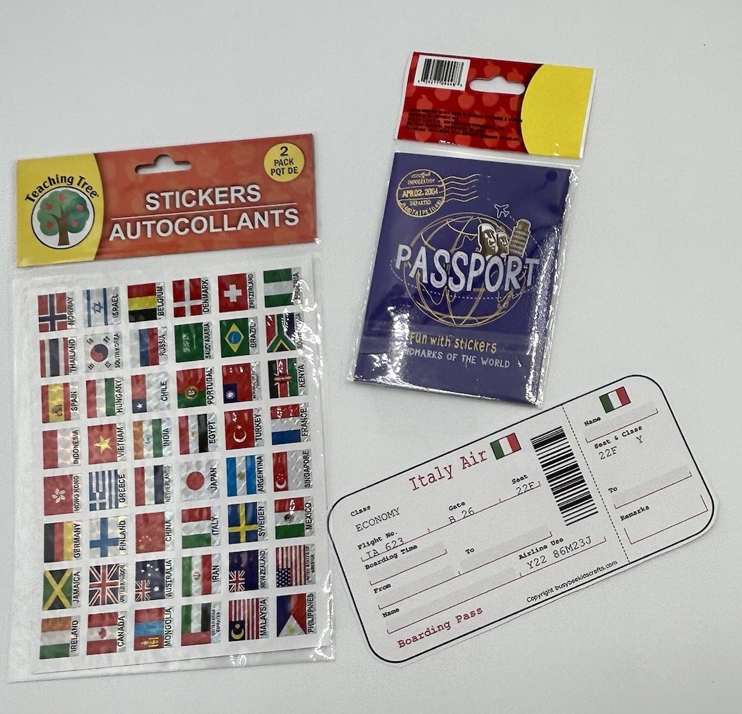Play Passport With Stickers And Aire Italy Play Ticket Teaching Tree