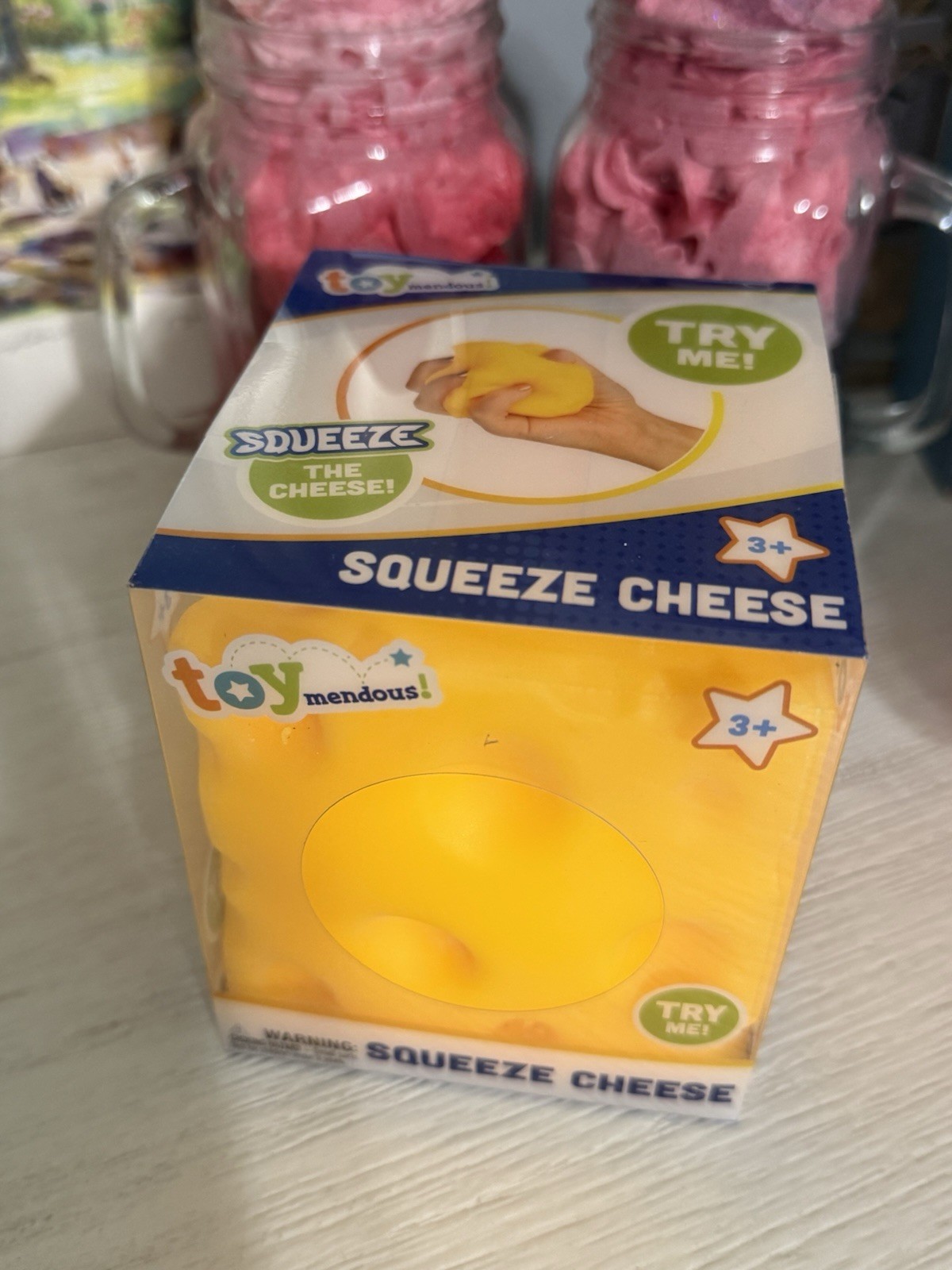 Cheese Large Squishy Block Toy Stress Relief Fun From Toy Mendous SEALED New