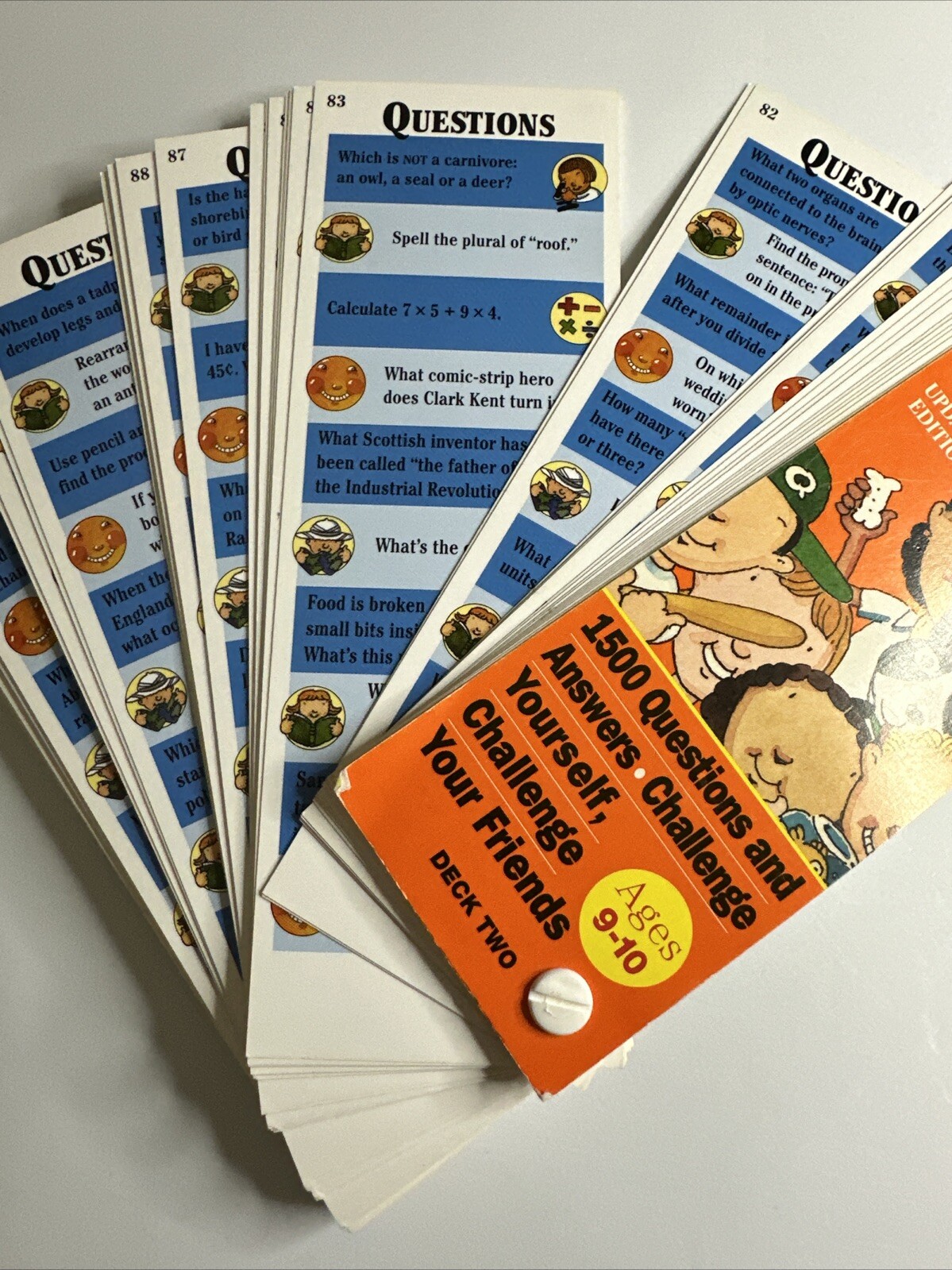 BRAIN QUEST 4th Grade , Deck Two ,Age 9-10 Q & A Game , Good Cond, 1500 Qs