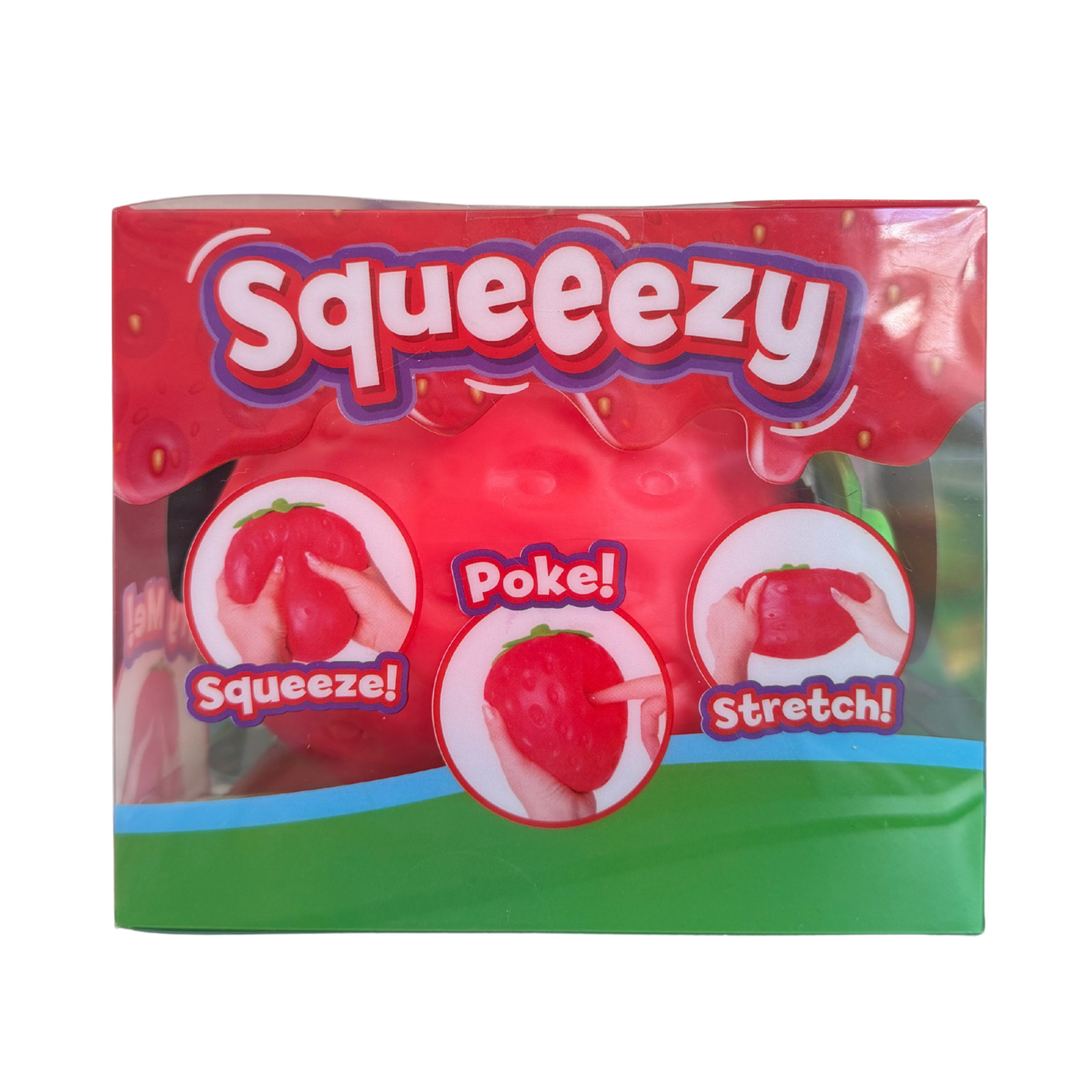 Sunny Days Jumbo Squeeezy Strawberry Squishy Sensory Toy – NEW