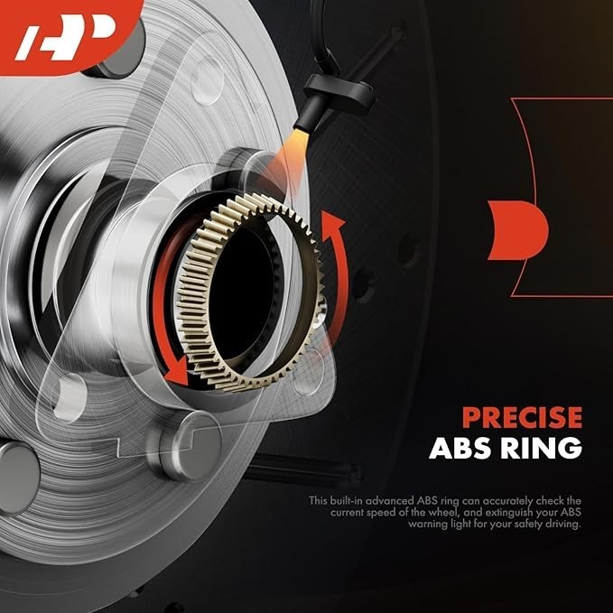 A-Premium 2 x Rear Wheel Bearing and Hub Assembly with 5-Lug Compatible with
