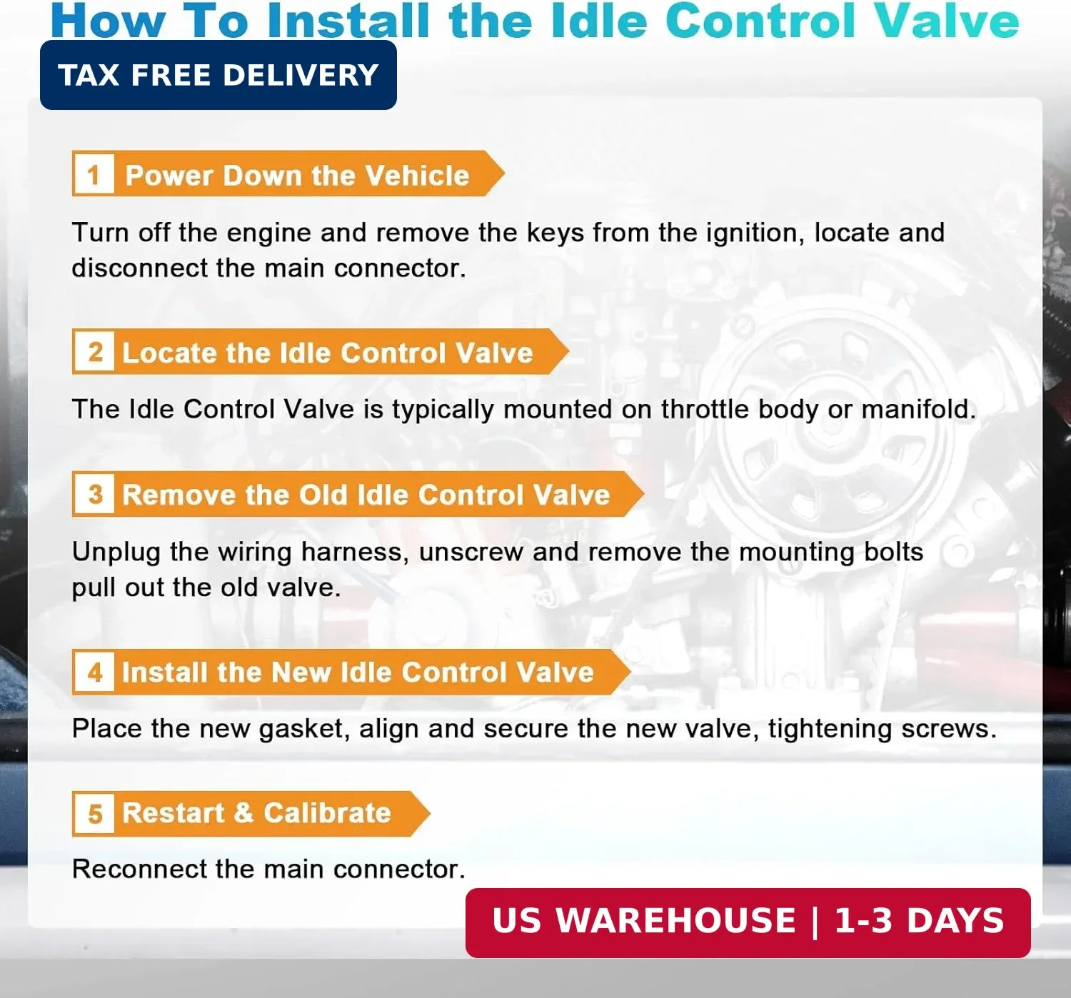Idle Air Control Valve Compatible with 1997-2004 Ford Expedition F-150 4.6L 5.4L