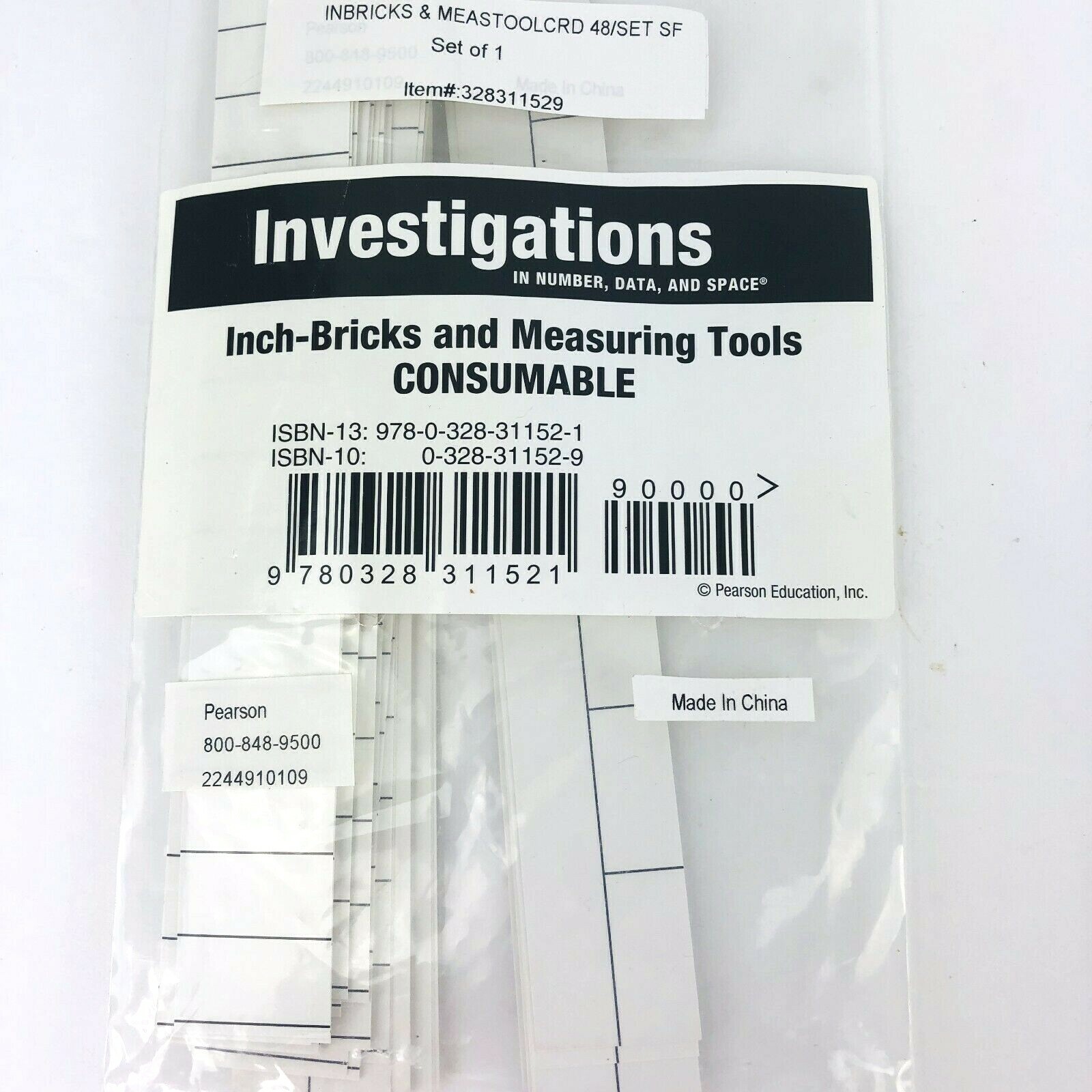 Inch Bricks Measuring Tools Teaching Aids Lot of 24 Inch Half Inch