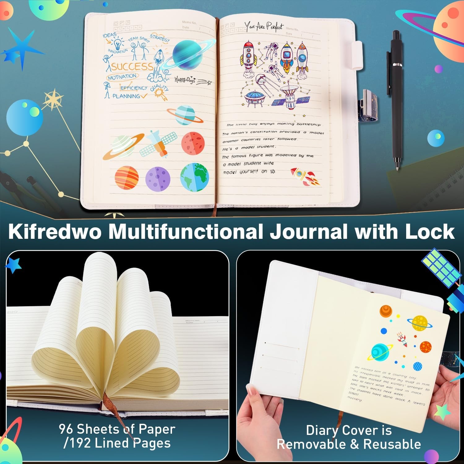 Diary with Lock for Boys Ages 8-12, A5 Journal with Lock 192 Pages-Adventure …