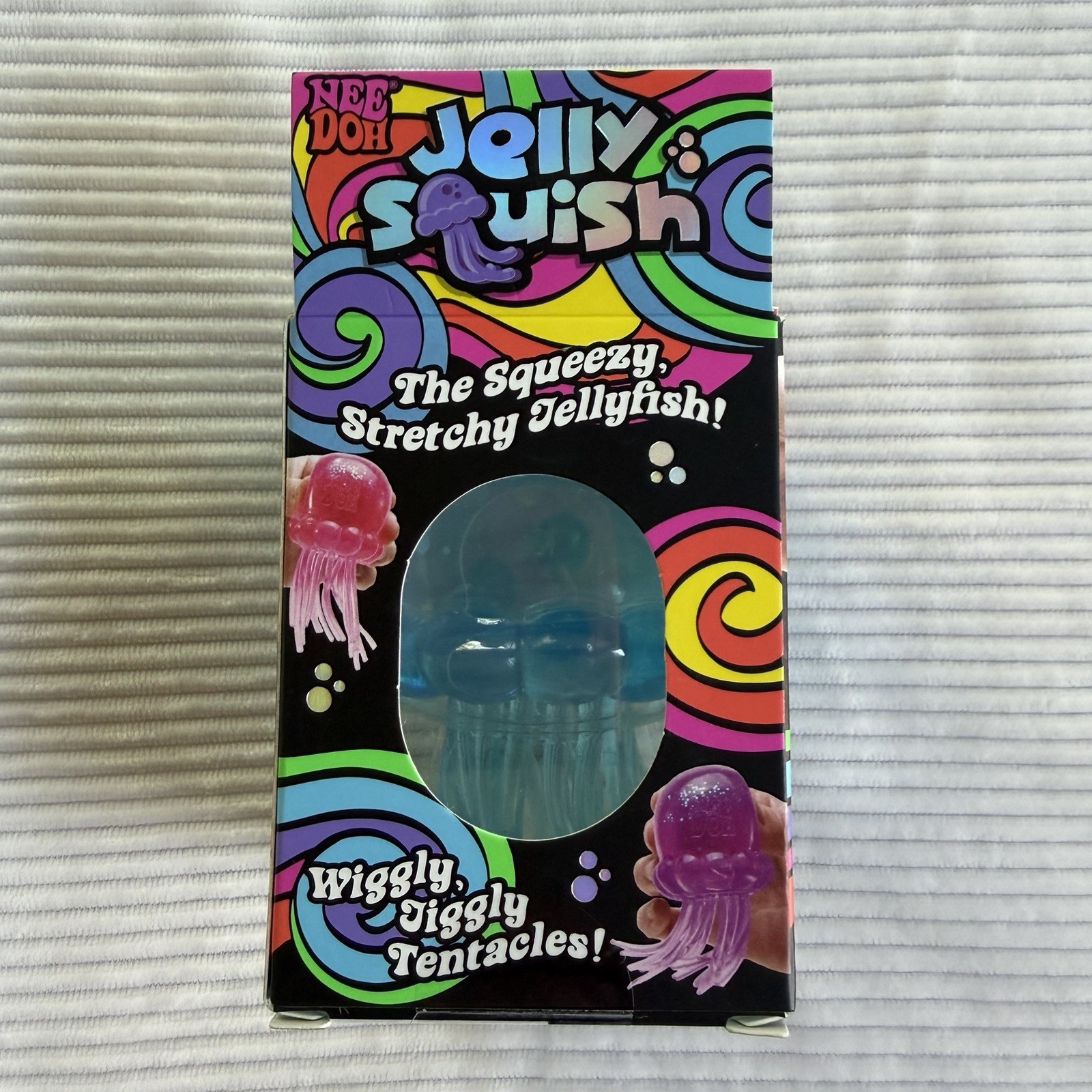 Schylling NeeDoh Jelly Squish Blue Super Solid Squish Sensory TikTok VIRAL NIB