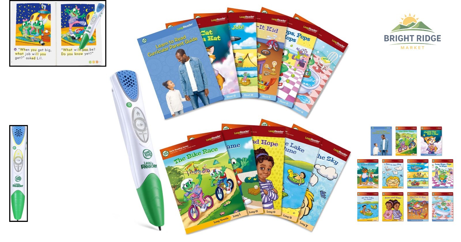 LeapReader System with 10 Learning Books for Kids Ages 4-8, Rechargeable Pen