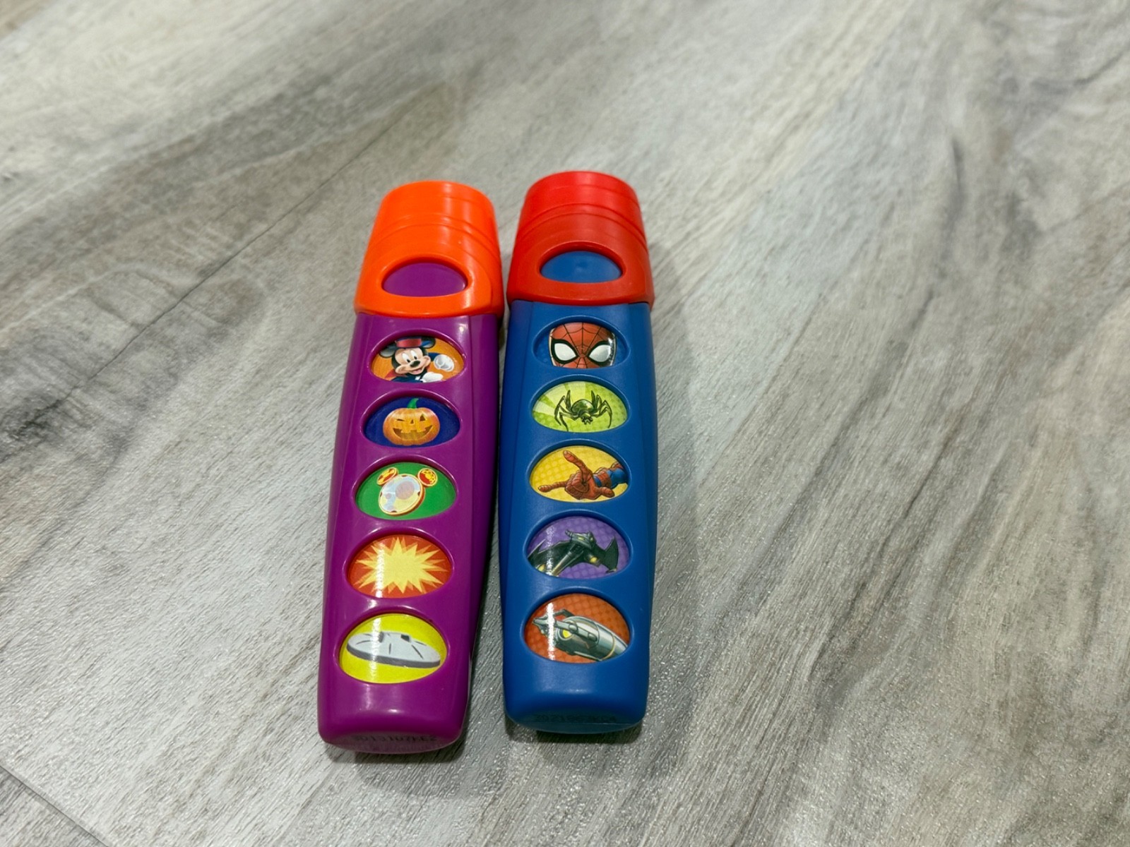 PI Kids Mickey Mouse Spider-Man Sound Flashlight Set Book Companion Toys Lot