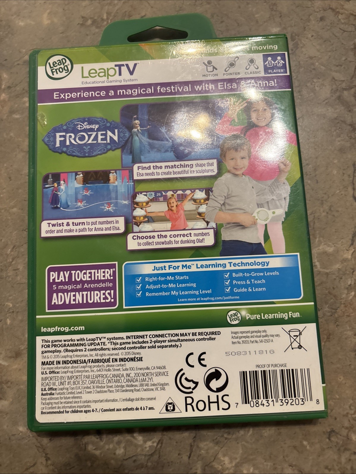 Leapfrog LeapTV Game – Disney Frozen – Math (Pre-K-1st Grade, 4-7 Years)