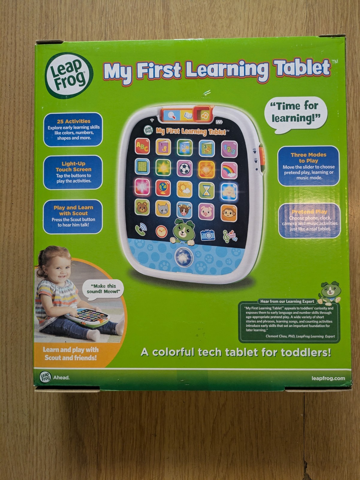 Leap Frog My First Learning Tablet Scout Ages 12M + Numbers Play Music Light Up