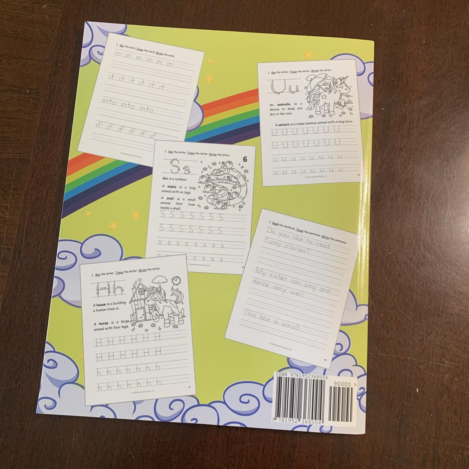 Handwriting Workbook Ages 4-8: Trace Letters Words Sentences Coloring