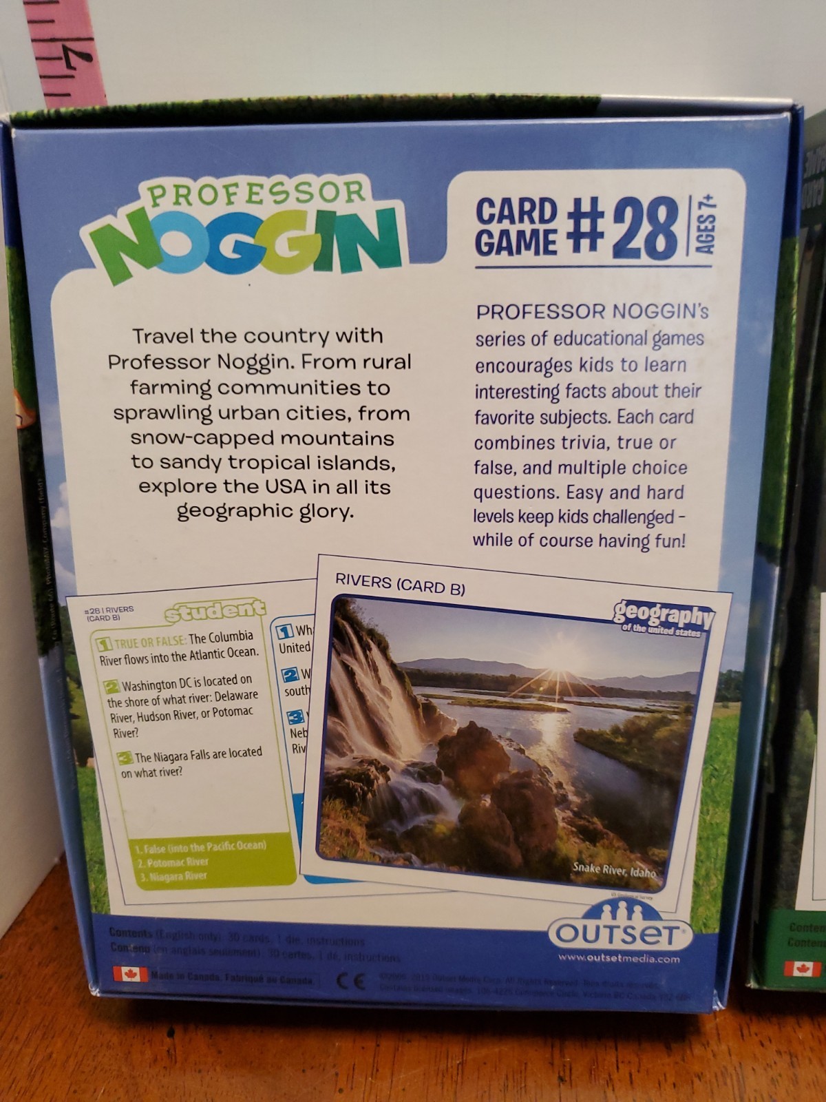 Set Of 2 Professor Noggin Card Games #3 Wildlife And #28 Geography Of United…