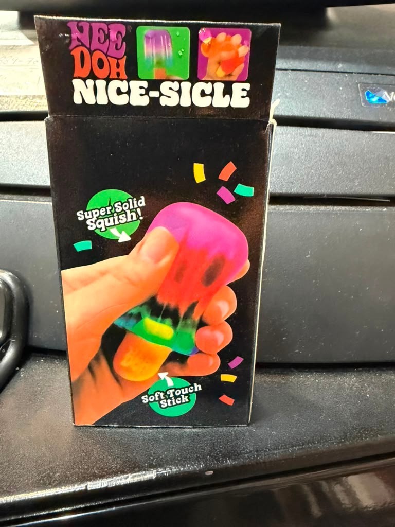 PINK & YELLOW Needoh NICE-SICLE Popsicle Nicesicle Jelly Squishy Toy NEE DOH NEW