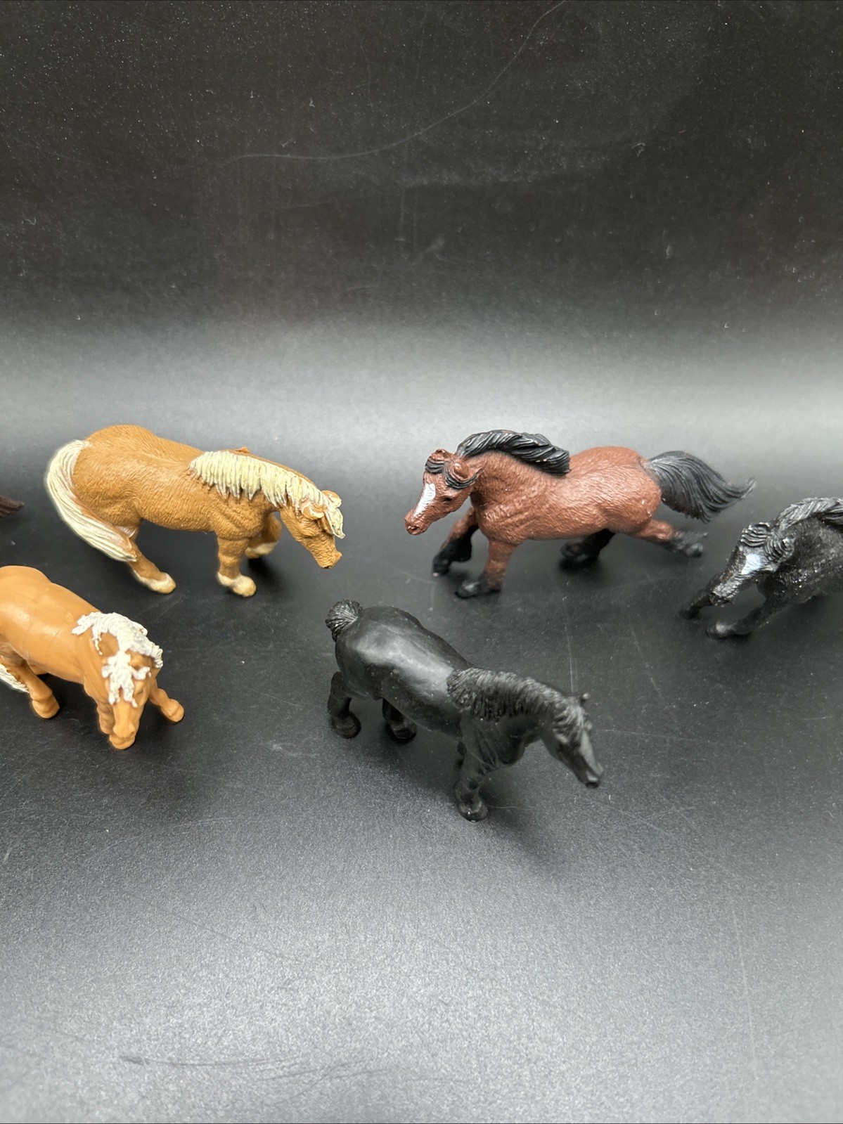 Safari LTD 2” mini horse Lot 6 Animal Figurine farm toy figure 1990s