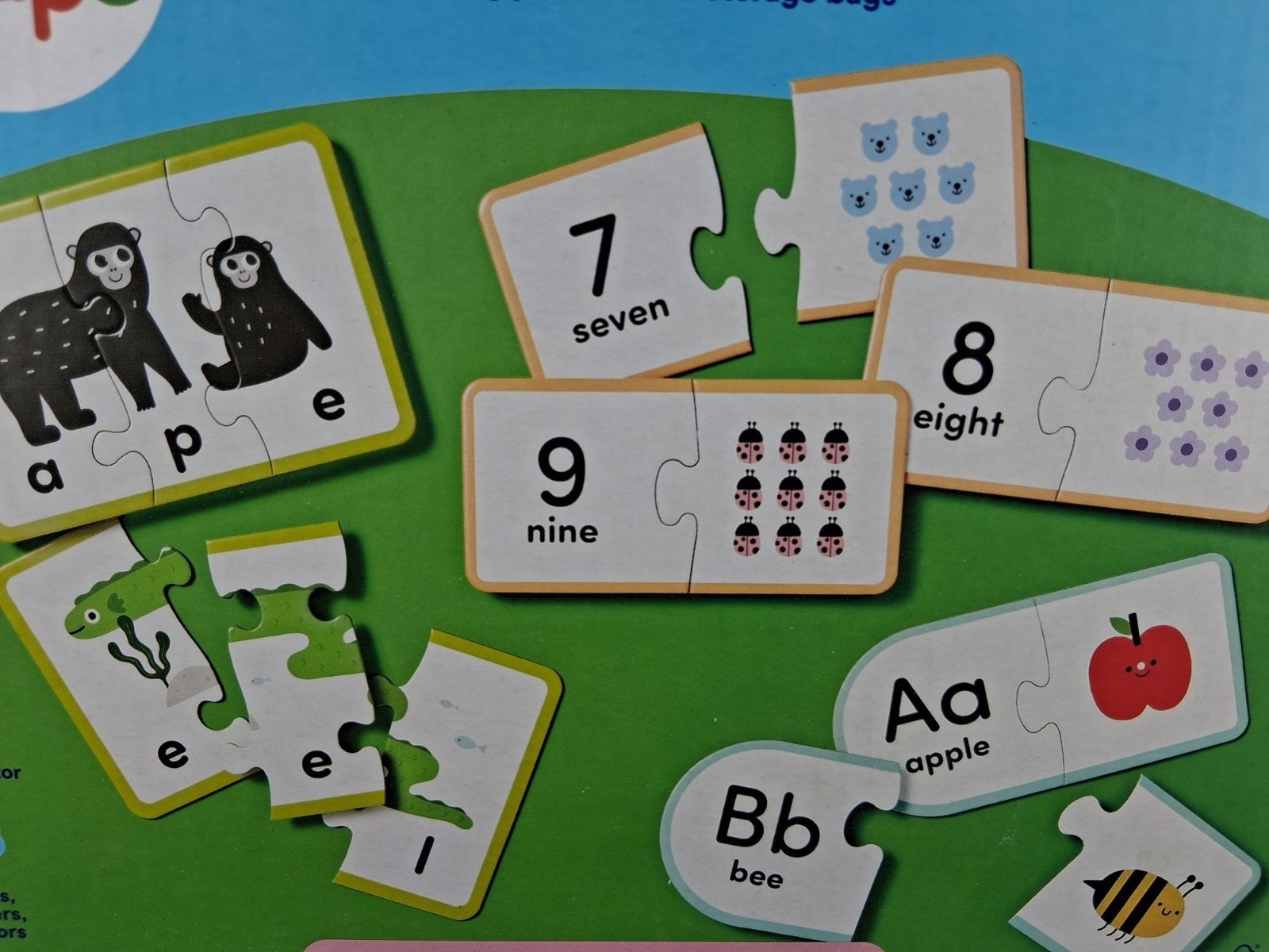Giggle Scape Words Numbers & Letters Game 59-Piece Kids Puzzle Set