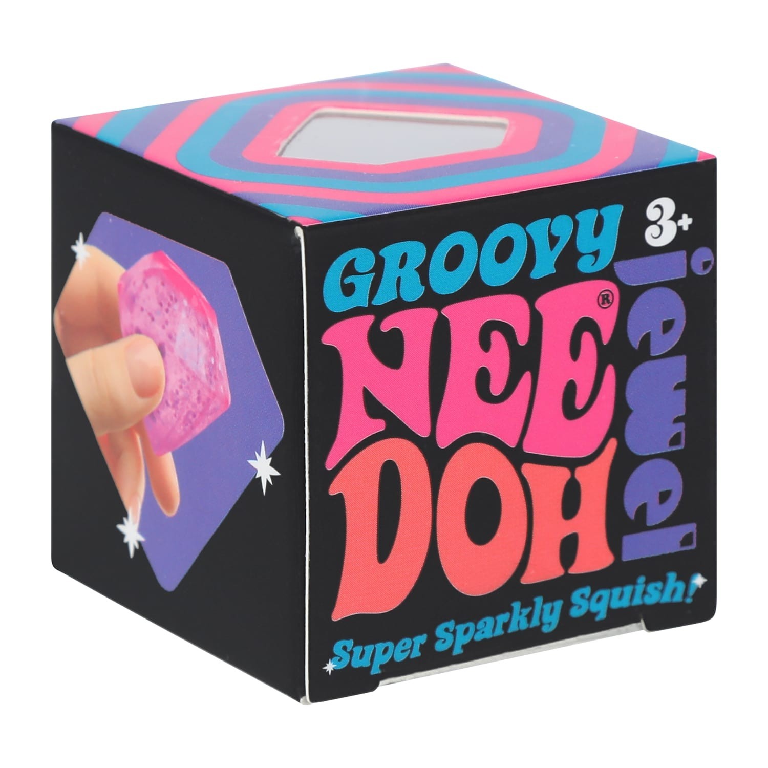 Schylling NeeDoh Groovy Jewel Super Sparkly Squish Sensory Novelty Fidget Toy