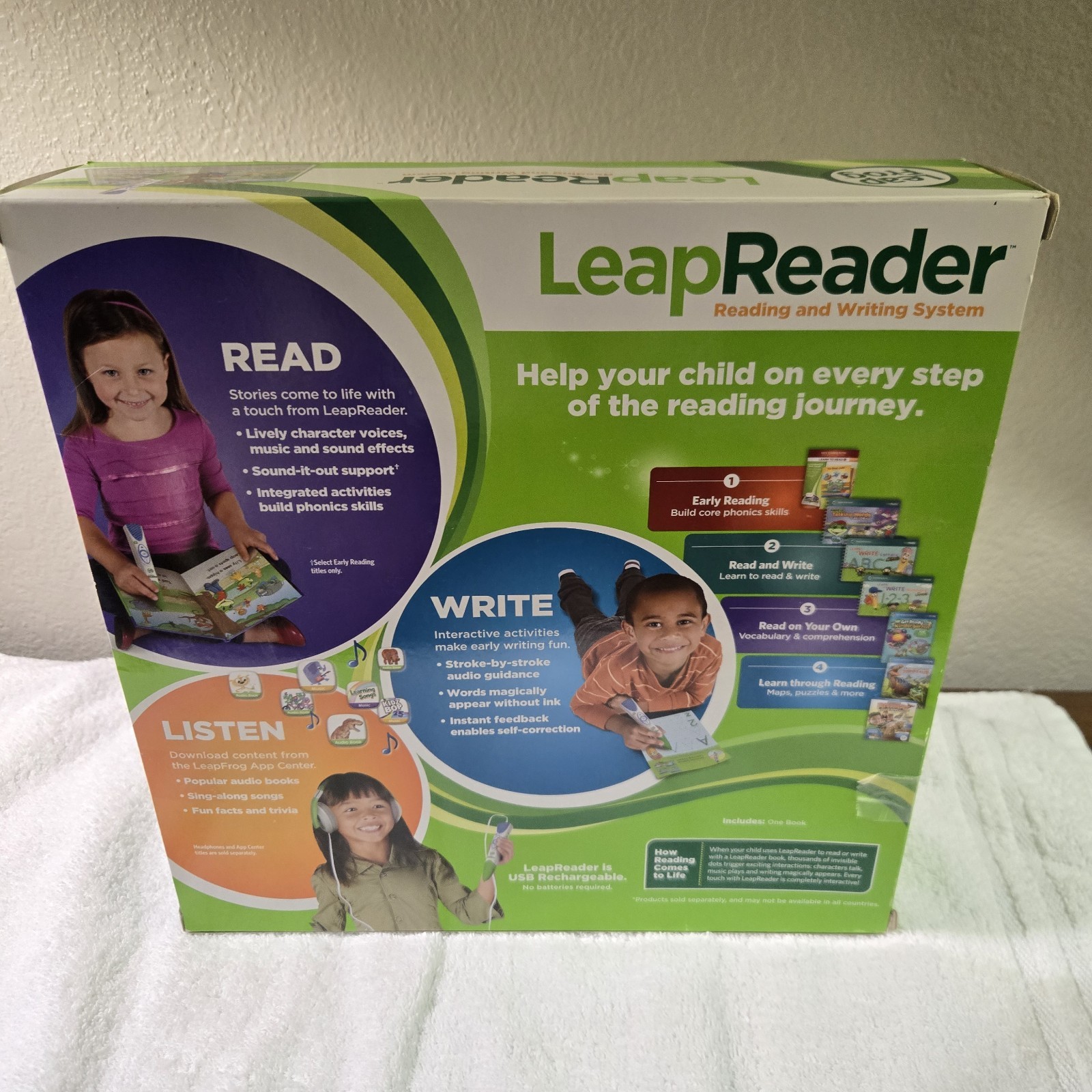 NEW LEAPFROG LEAP FROG READER USB Reachargeable READING WRITING SYSTEM PEN GREEN
