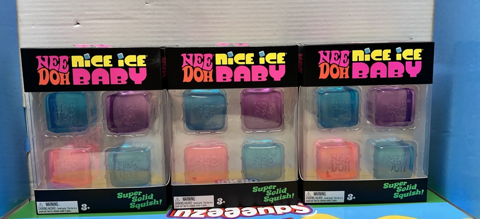 NeeDoh Nice Ice Baby Schylling 4 pack, Mini Needoh Nice Cube BRAND NEW SEALED