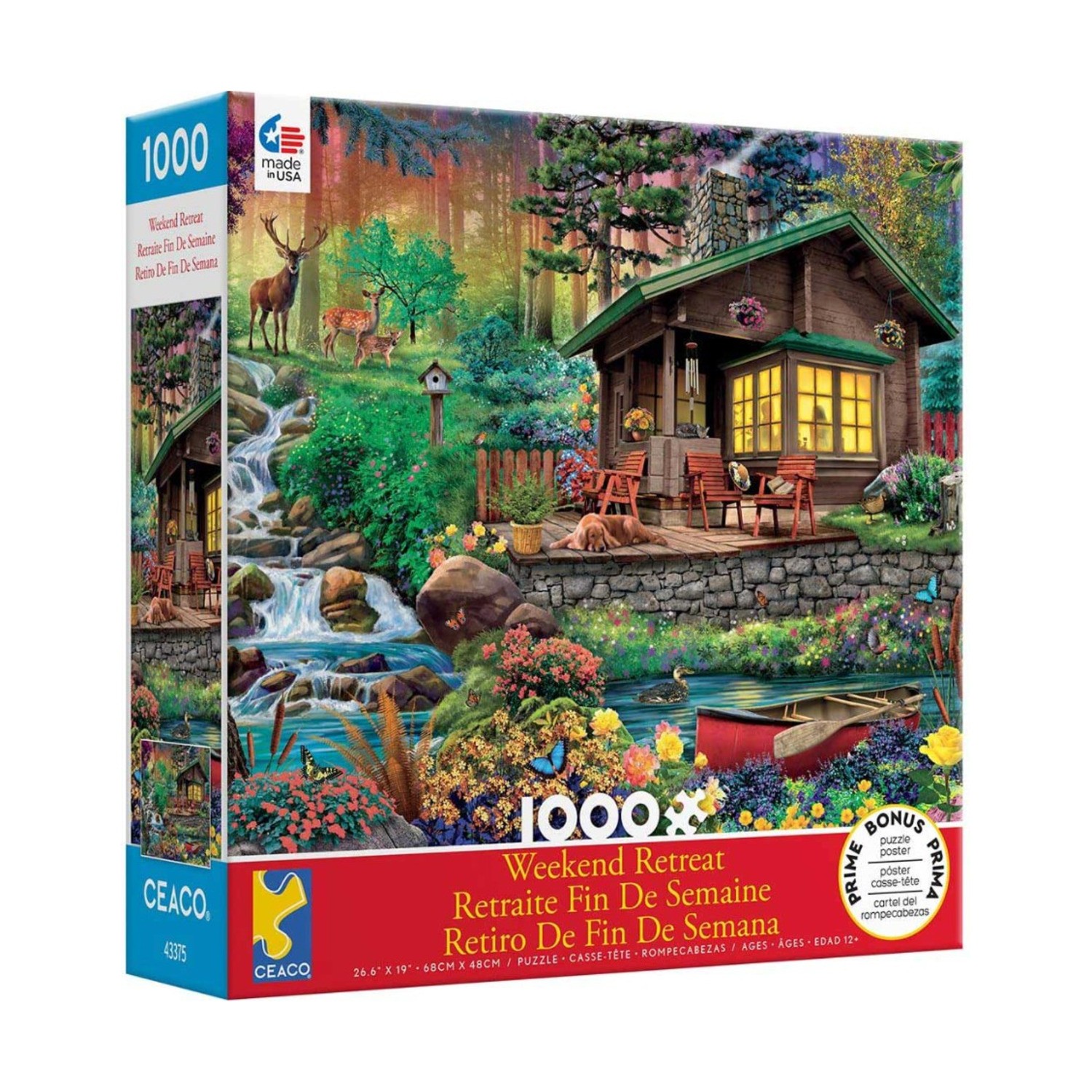 Ceaco Puzzle Weekend Retreat – Wilderness Lodge (1000 Pieces) Fair/NM