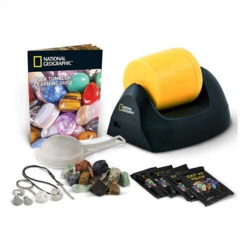 Rock Tumbler Kit Leak-Proof Rubber Barrel Polisher Tumbling Kid Starter Toy NEW