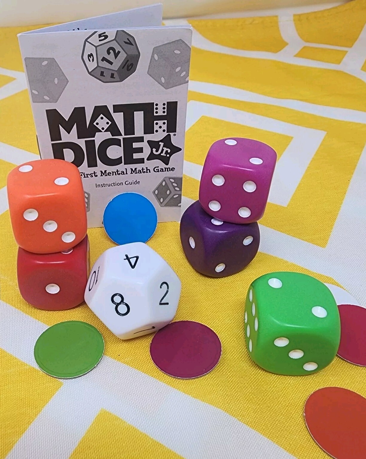 “Math Dice Junior” Game Learning Math Dice Addition Subtraction Think Fun Age 6+