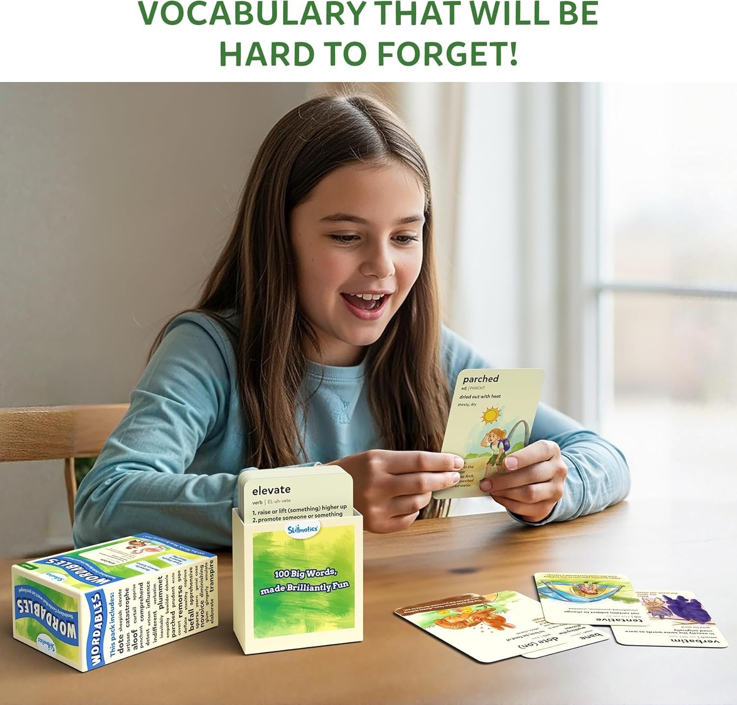 Wordables: 100 Educational Flash Cards for Kids, Fun & Screen-Free Learning