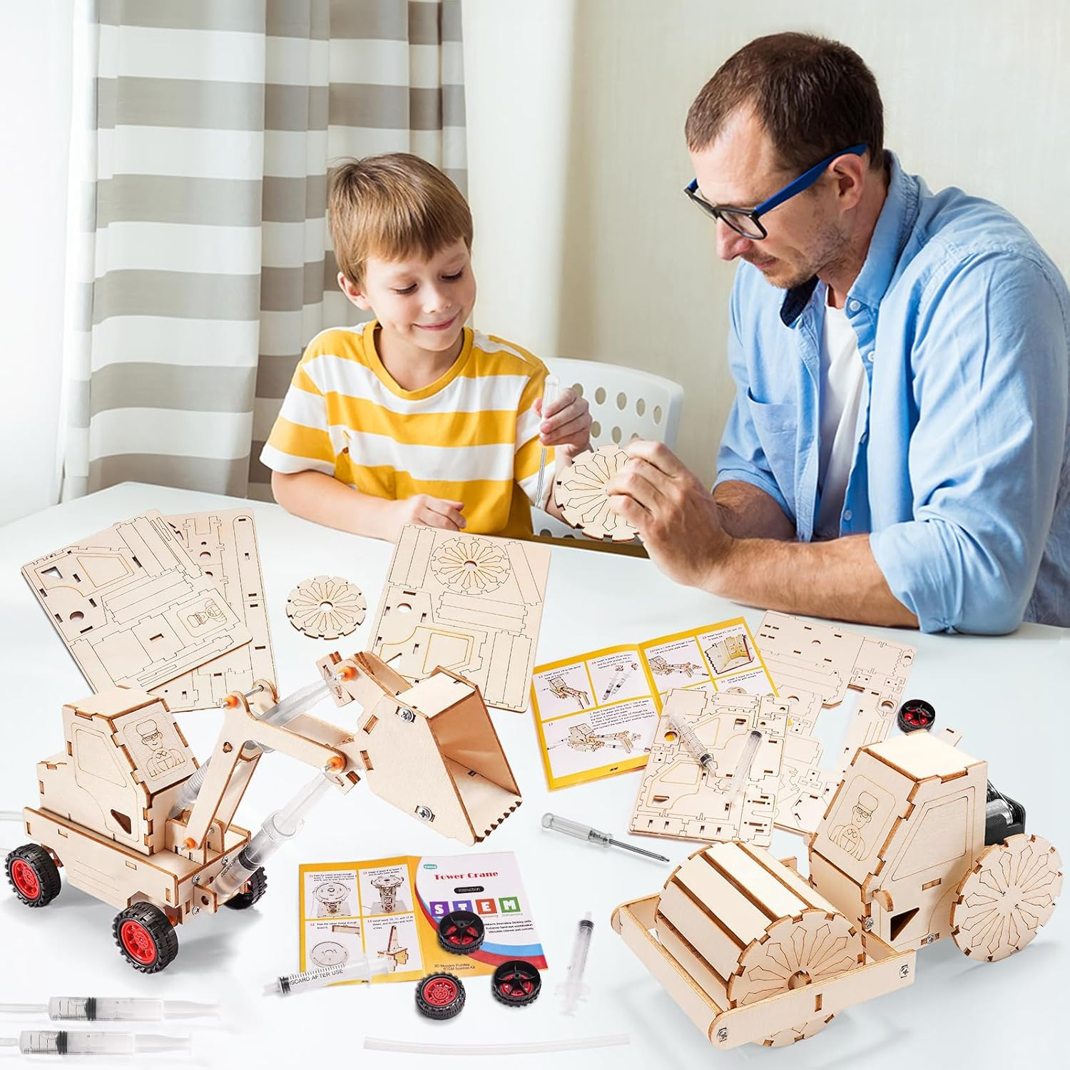 STEM Kits for Kids Ages 8-10 10-12, Wood Building Crafts Kit for Boys 8-12