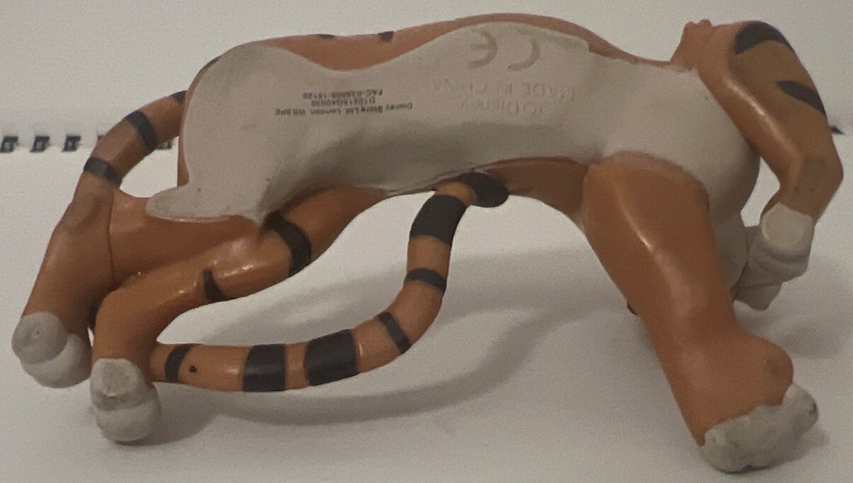 Disney Store Aladdin Jasmine’s Tiger Rajah PVC Figure Laying Down 5 Inches