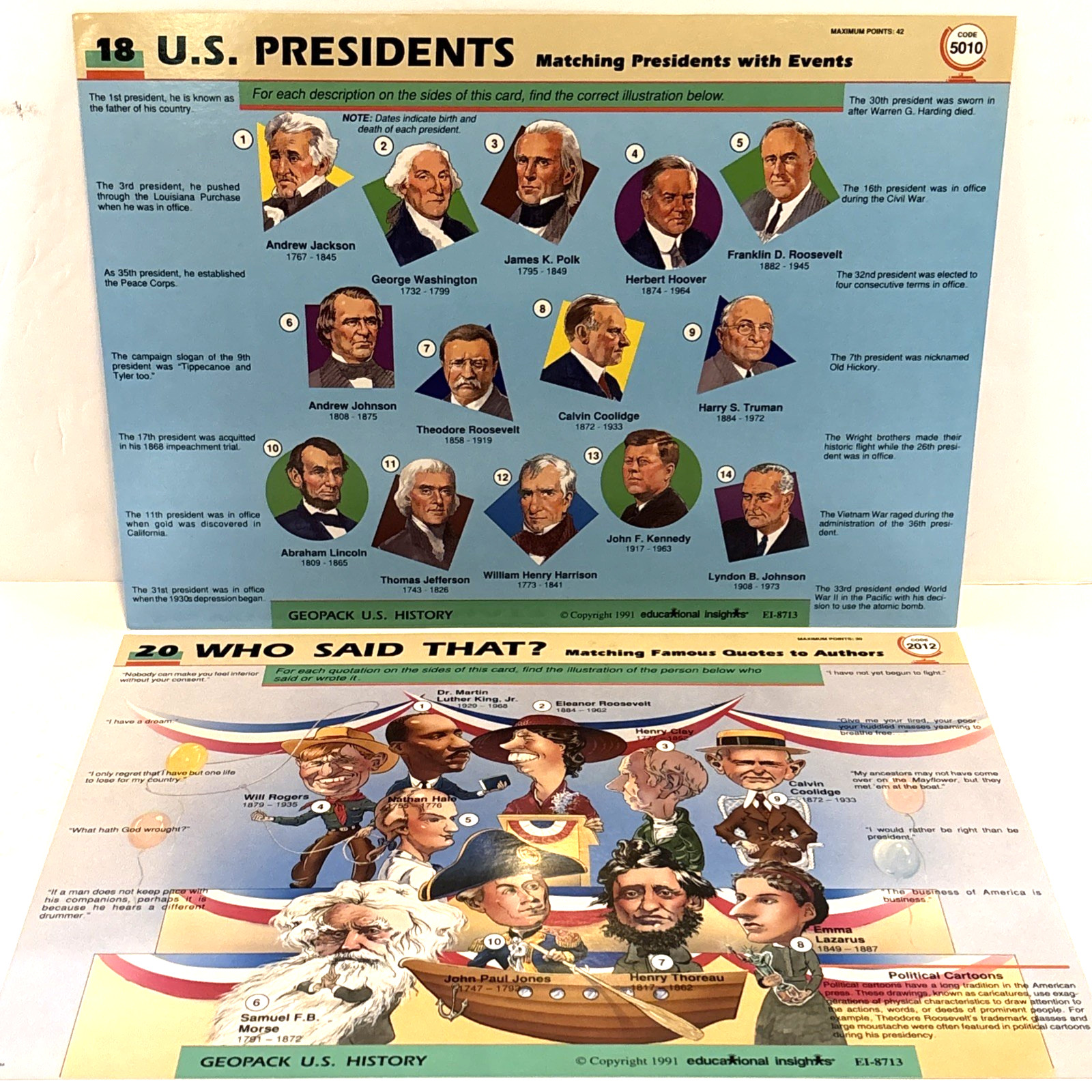 GeoSafari U.S. History Learning Game Complete Educational Insights Home School