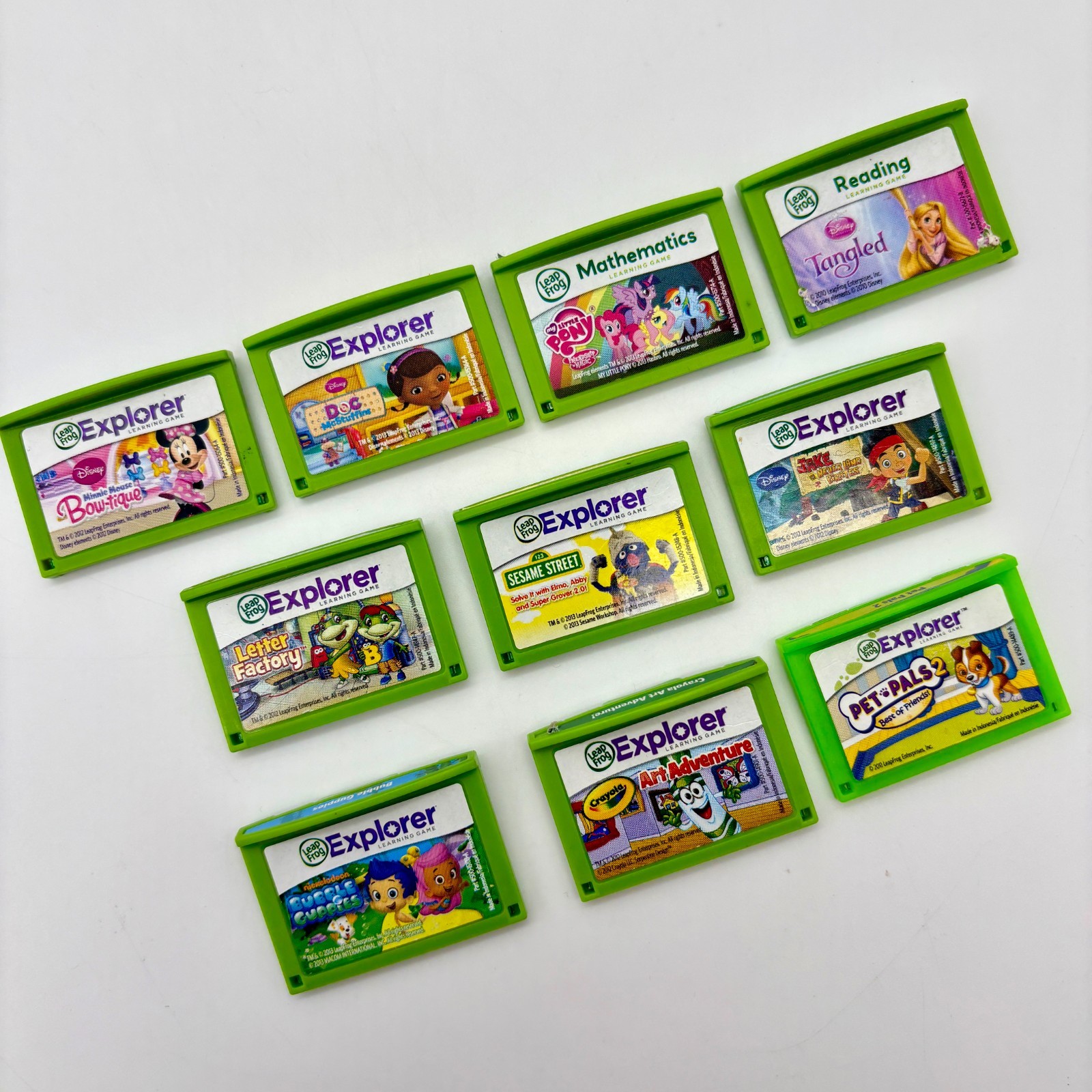 (10) LeapFrog Leapster Explorer Leap Pad Learning Games Cartridges Only UNTESTED