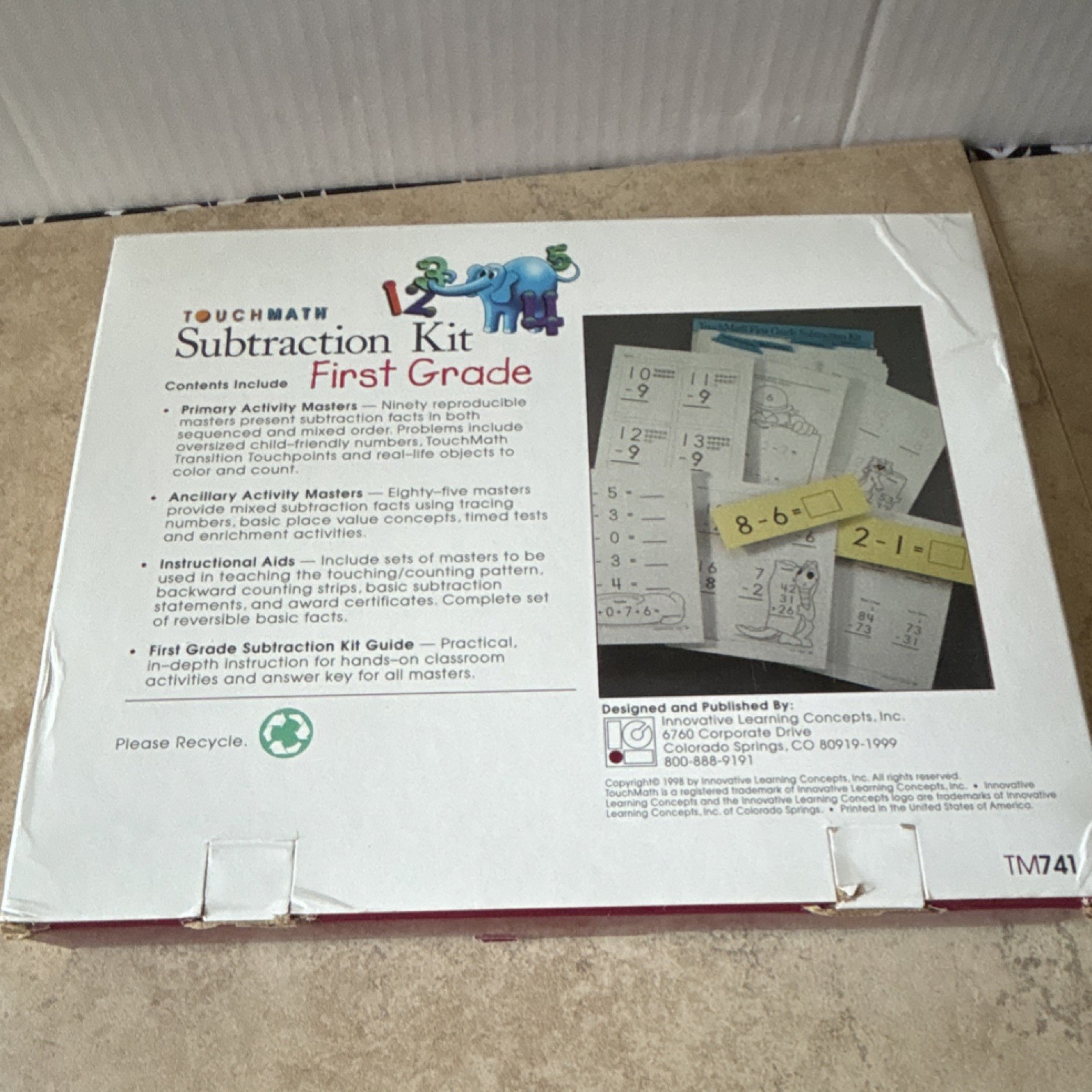 TouchMath Subtraction Kit First Grade TouchMath TM741 – Never used –