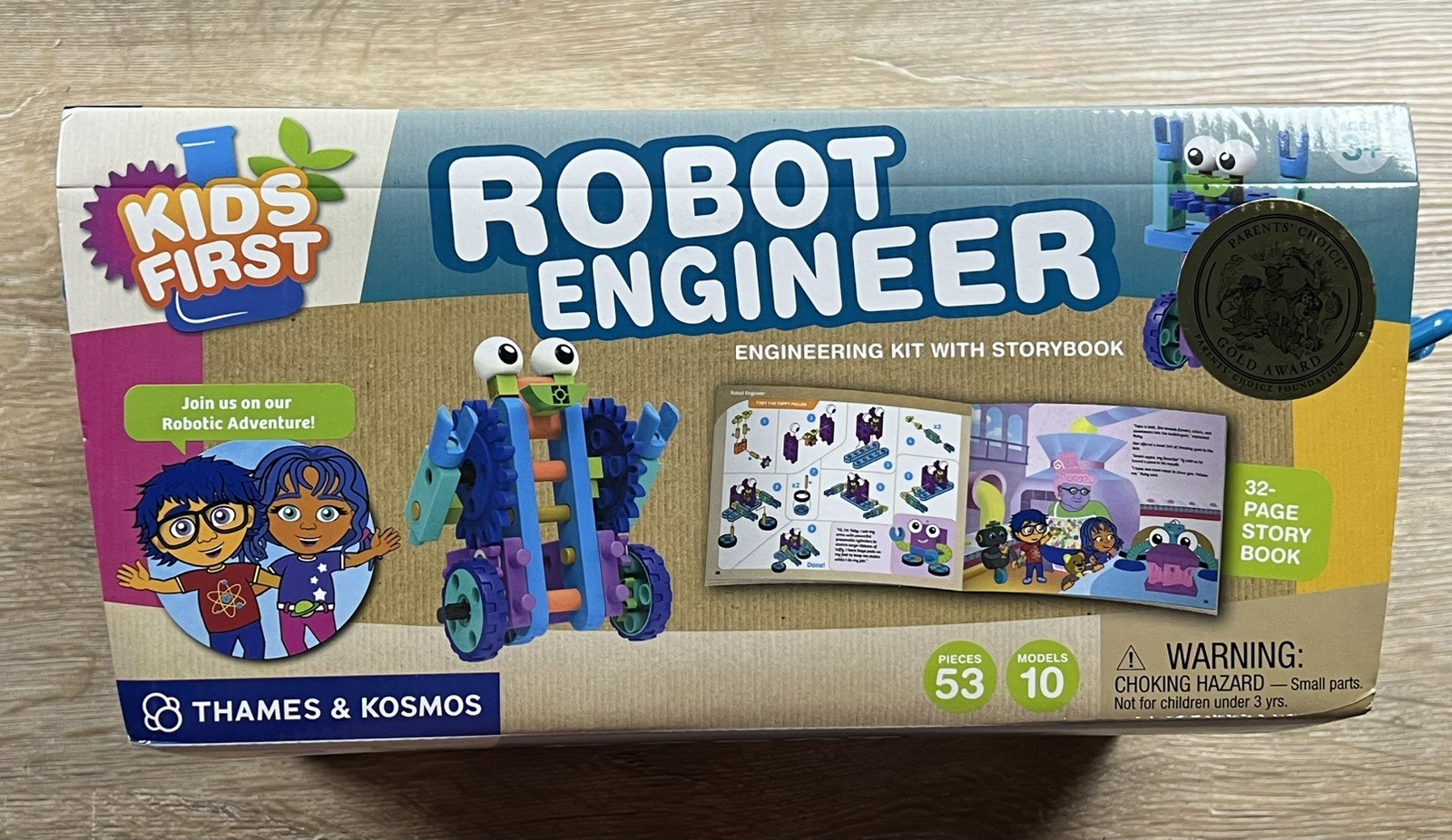 Thames & Kosmos 567009 Kids First Robot Engineer Kit and Storybook 53PCs New