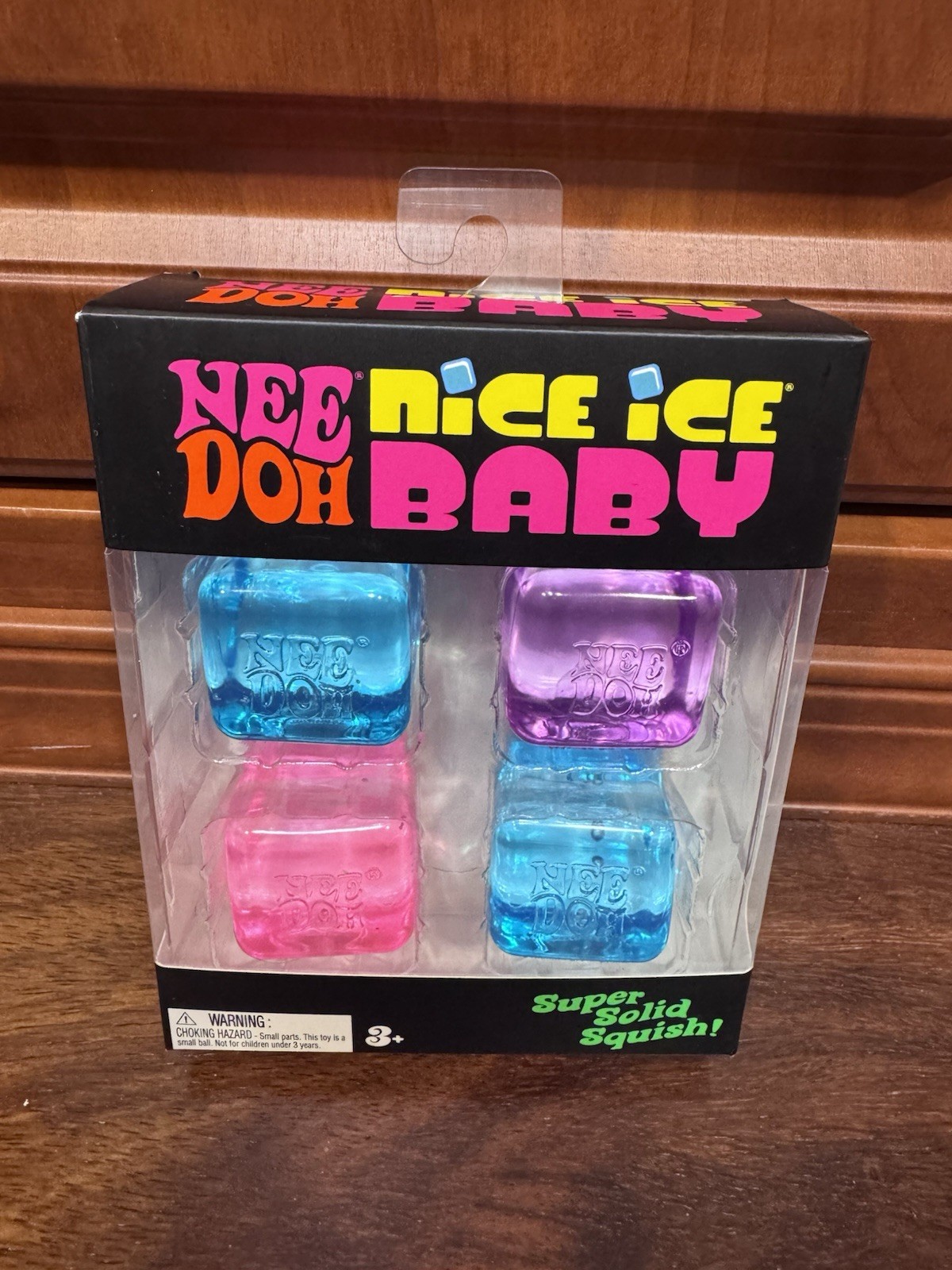 Needoh Nice Ice Baby 4 Pack Mini Cubes Squishy Stress Fidget Toy Authentic