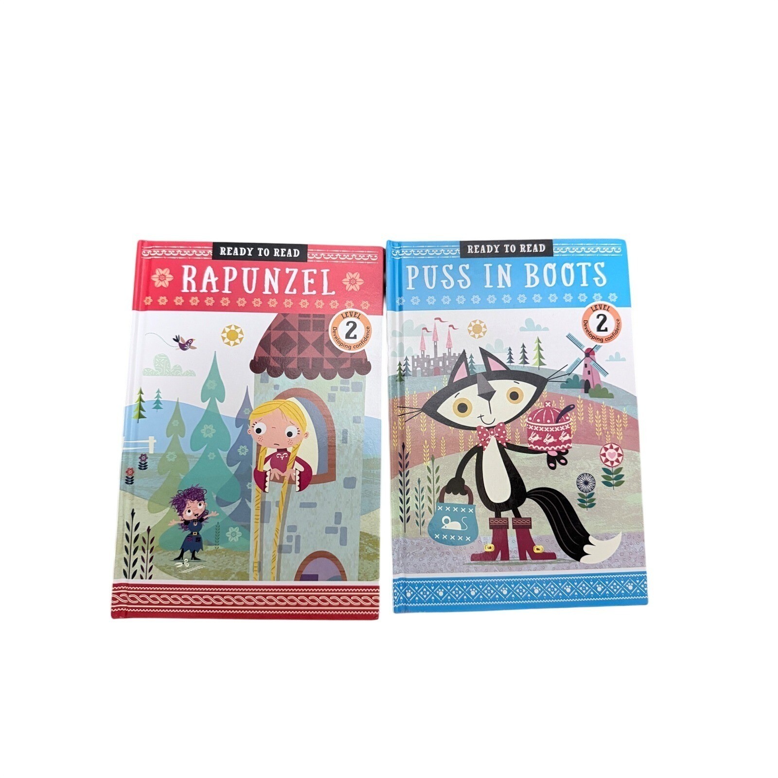 Ready to Read Level 2 Books Rapunzel and Puss in Boots Set Childrens