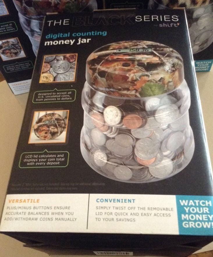 Digital Counting Money Jar By shift Leaves and Branches style BRAND NEW