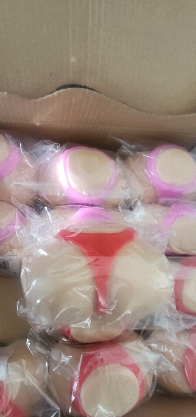 Box of 12 RED/PINK-Butt Stress Ball Thong Bikini 3X4inch