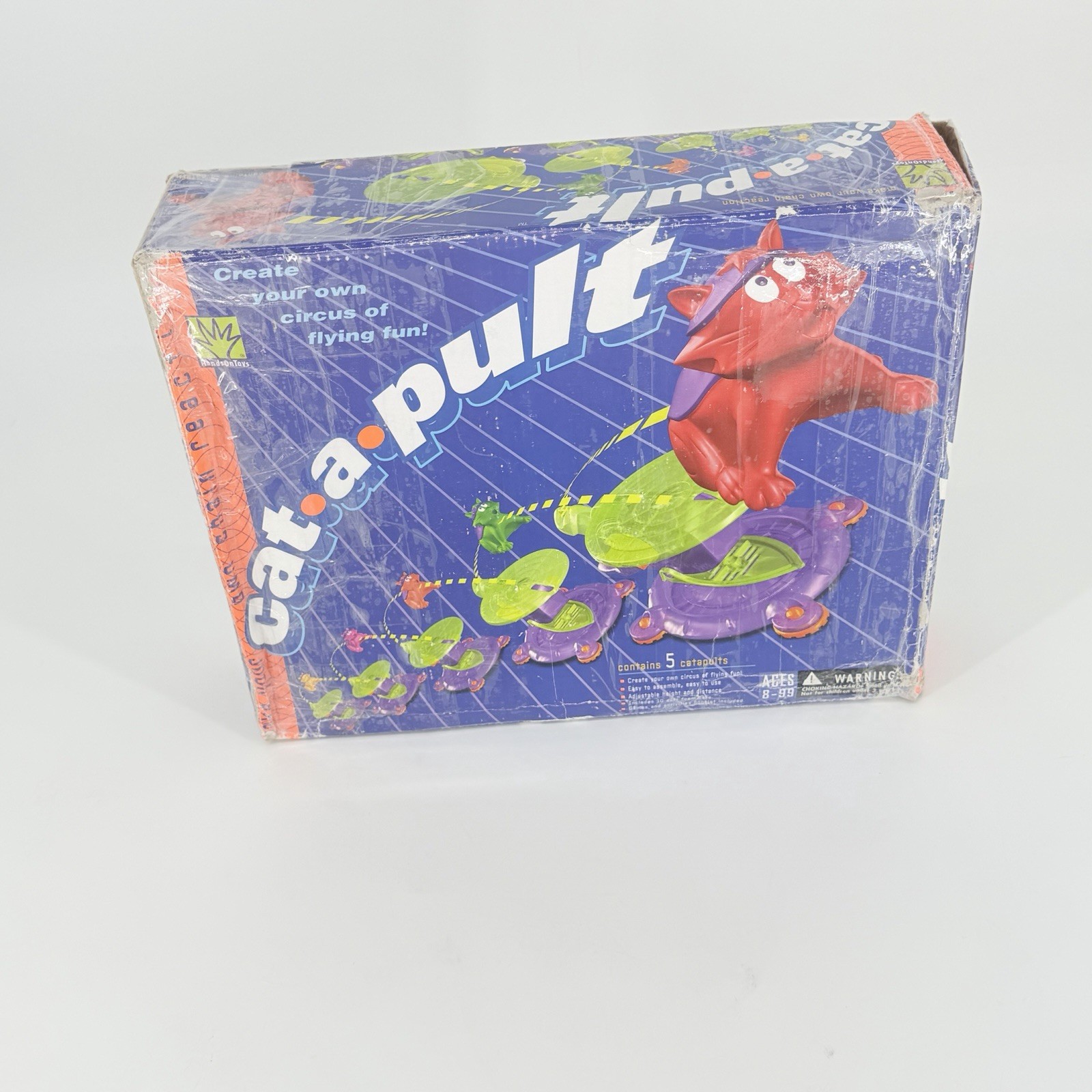 Cat-A-Pult Complete Game 2001 HandsOnToys Flying Cats Chain Reaction Toy