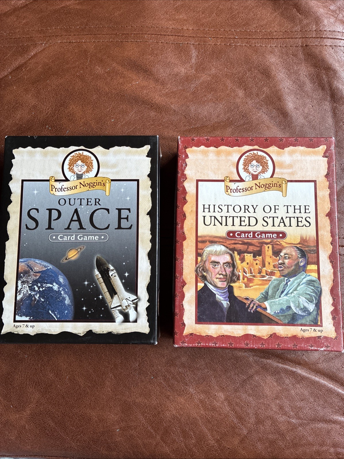 Professor Noggin’s Outer Space & History of the United States Card Game Lot Of 2