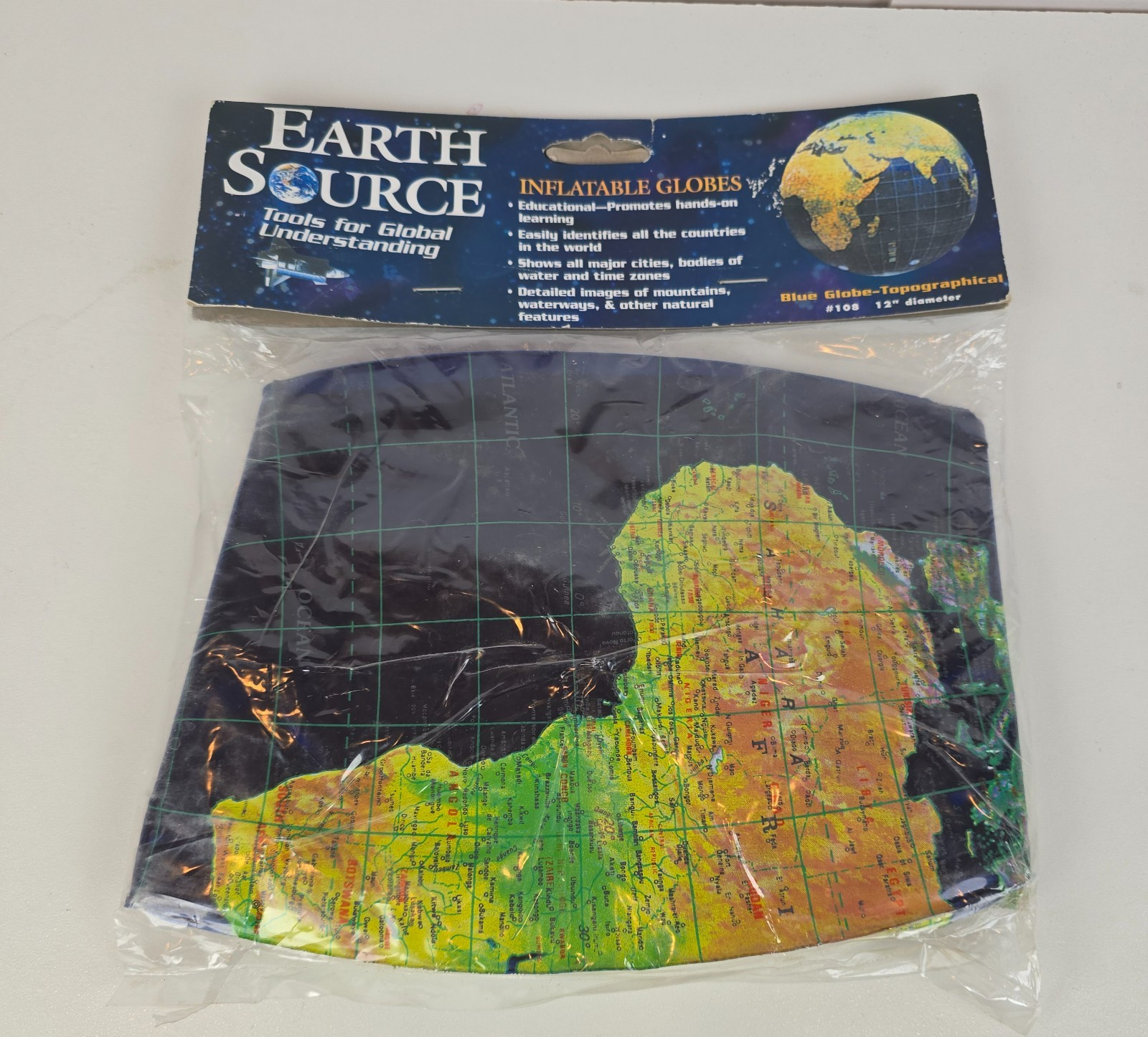 NEW Political World Map Inflatable Globe Educational Learning 16″ Ball