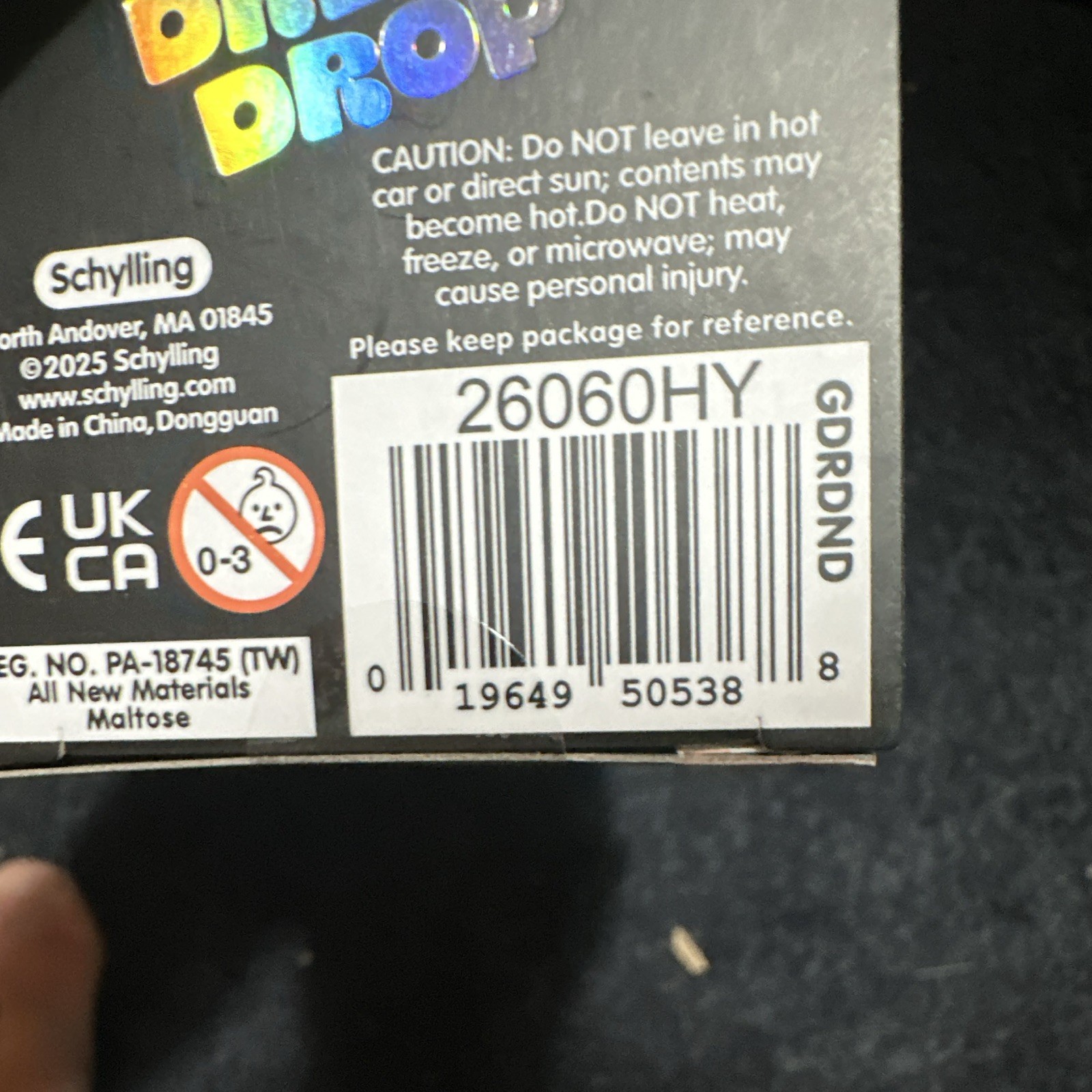 Schylling Nee Doh Galactic Glow Dream Drop Squeeze Toy Blue/Green 26060HY