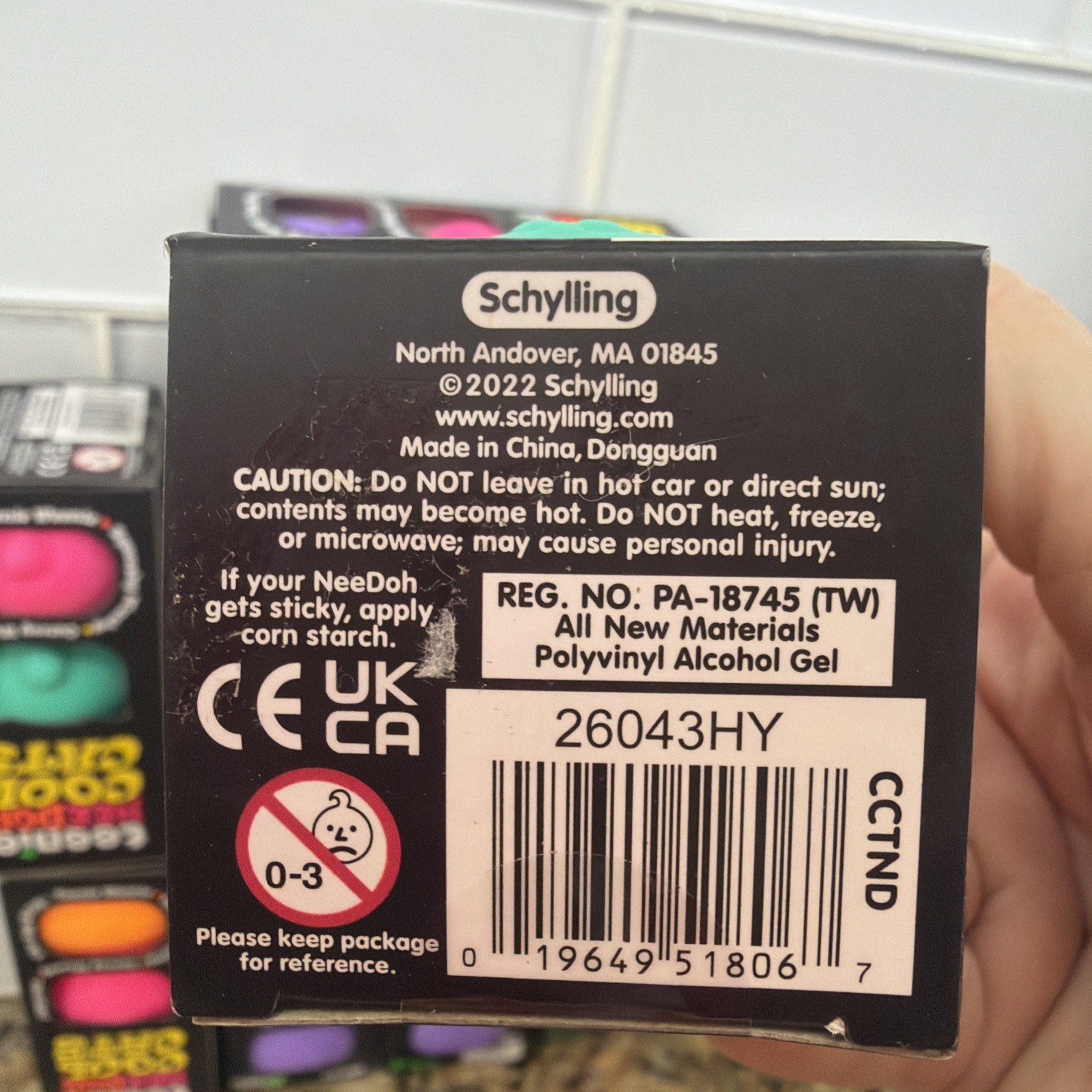 Schylling Teenie Nee Doh Cool Cats ONE 3 Pack Squishy NeeDoh per order