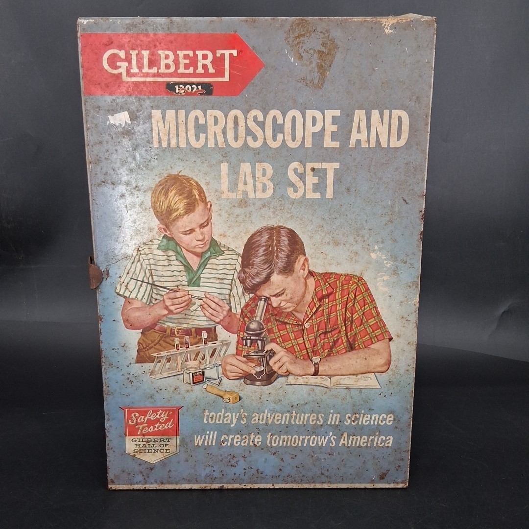 Vintage A.C. Gilbert Chemistry Experiment Lab Set 13021 Case Manual & Test Tubes