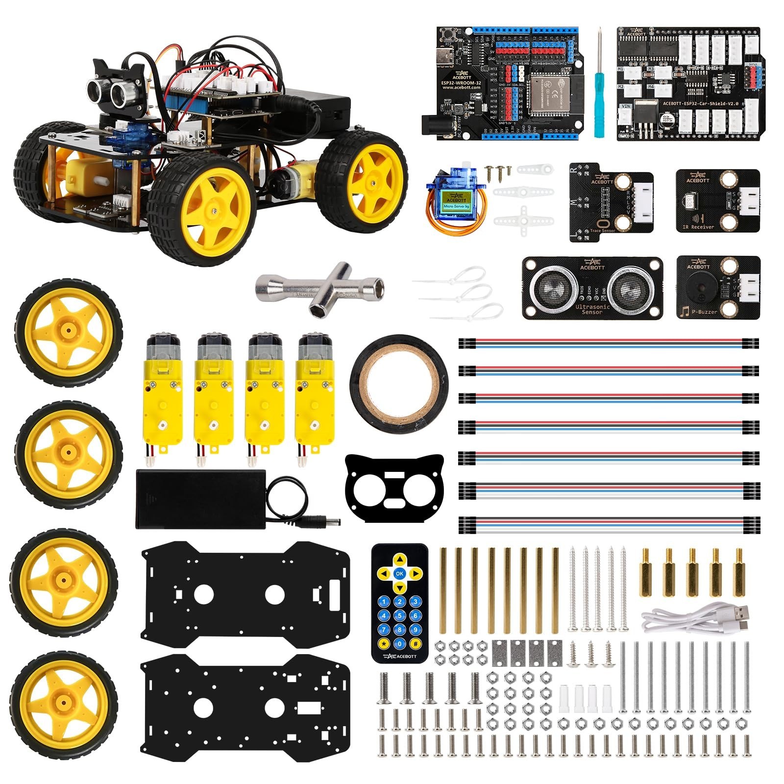 STEM Robotics Kit for Kids 8-16, Smart Robot Car, Arduino & Scratch Compatible,