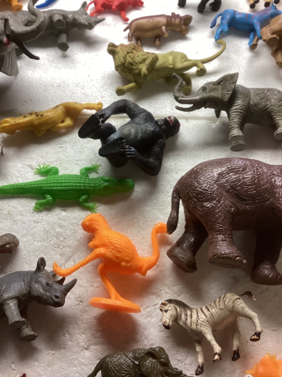Vintage Mixed Plastic Safari Zoo Jungle Wild Animals Lot of 53.