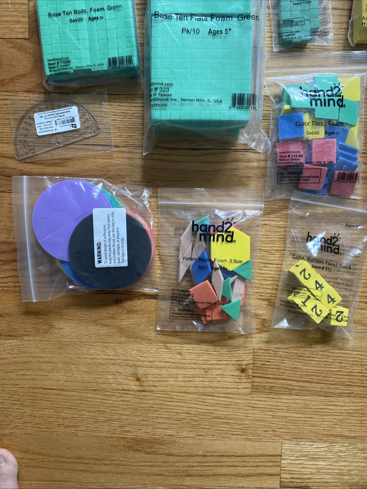 Hand 2 Mind Hands-on Standards Grade 4 Math Blocks Foam Brick Complete hand2mind