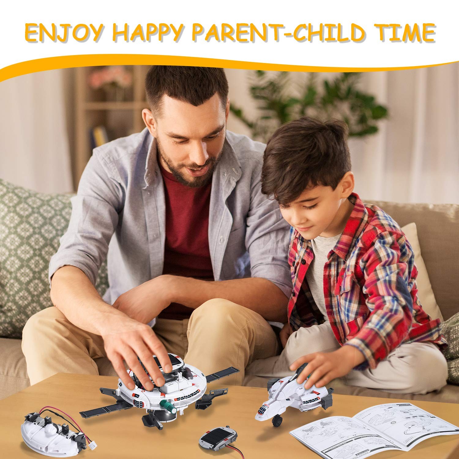 AESGOGO STEM Projects for Kids Ages 8-12, Solar Robot Toys Small, White