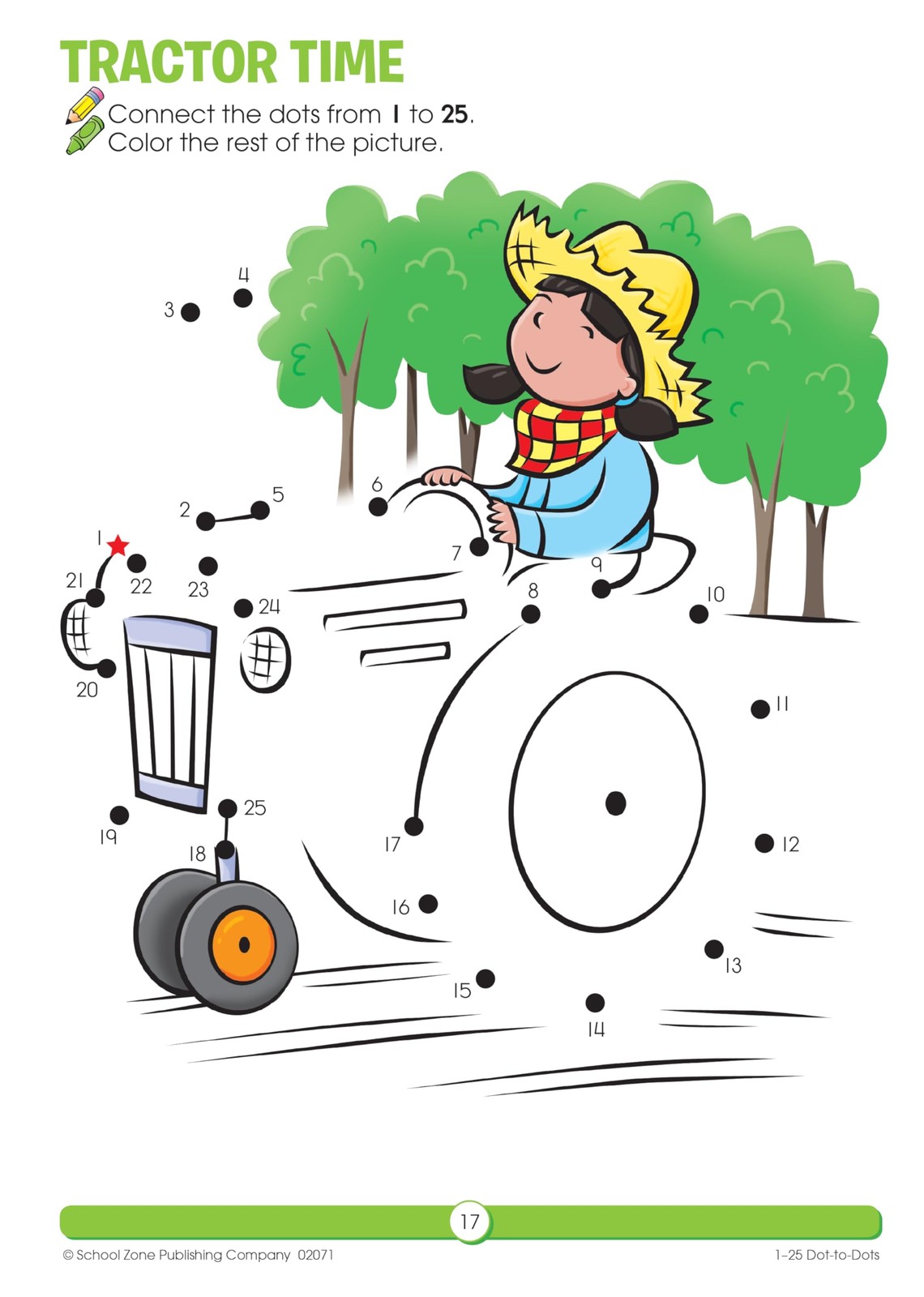 School Zone Numbers 1-25 Dot-to-Dots Workbook: 32 Pages, Preschool,…