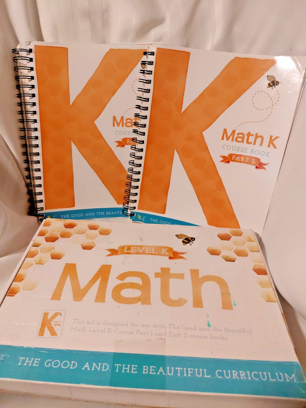 The Good and the Beautiful Math K Course Books Part 1 & 2 + Manipulatives *READ